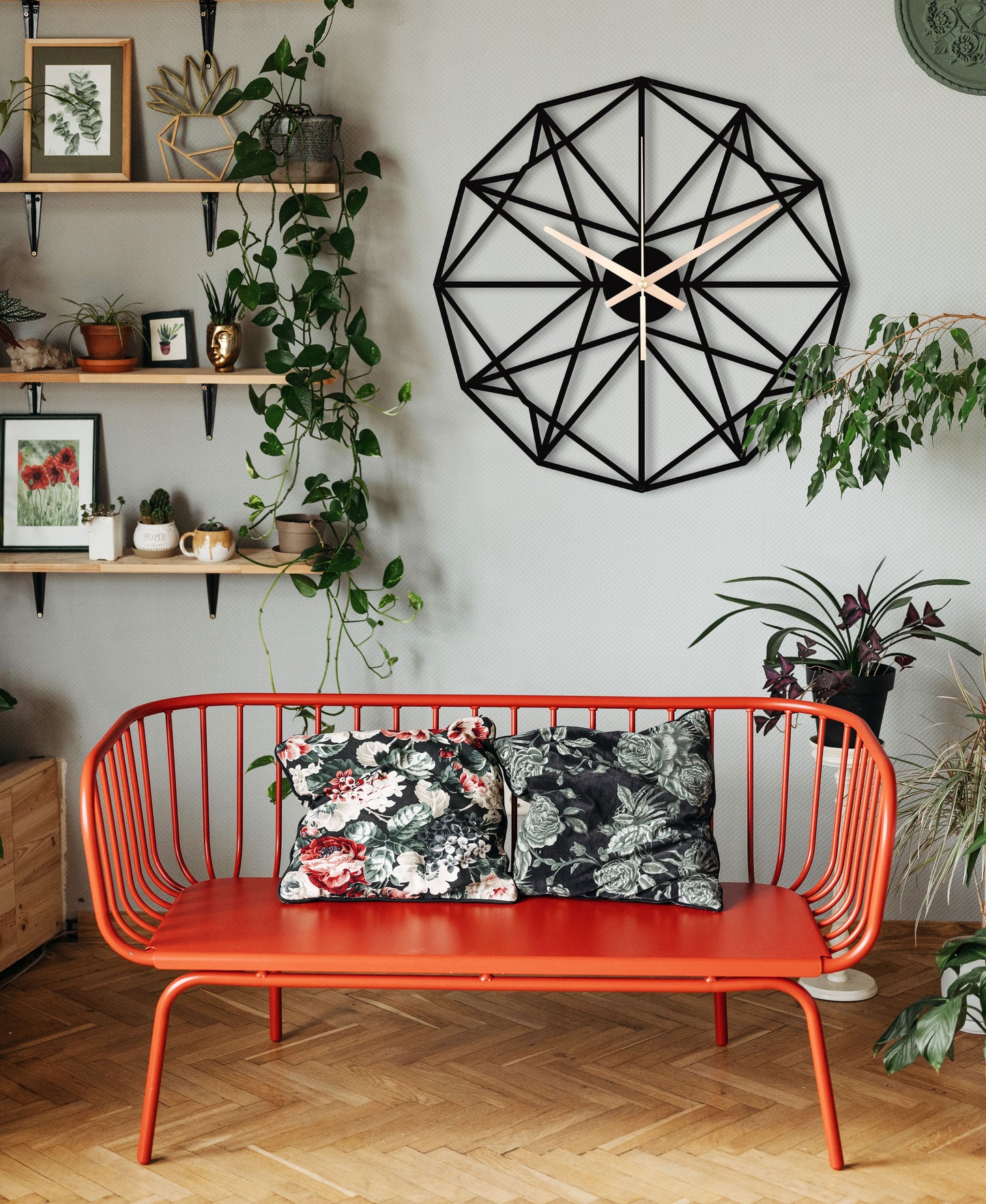 20-Dekoratif Metal Duvar Saati