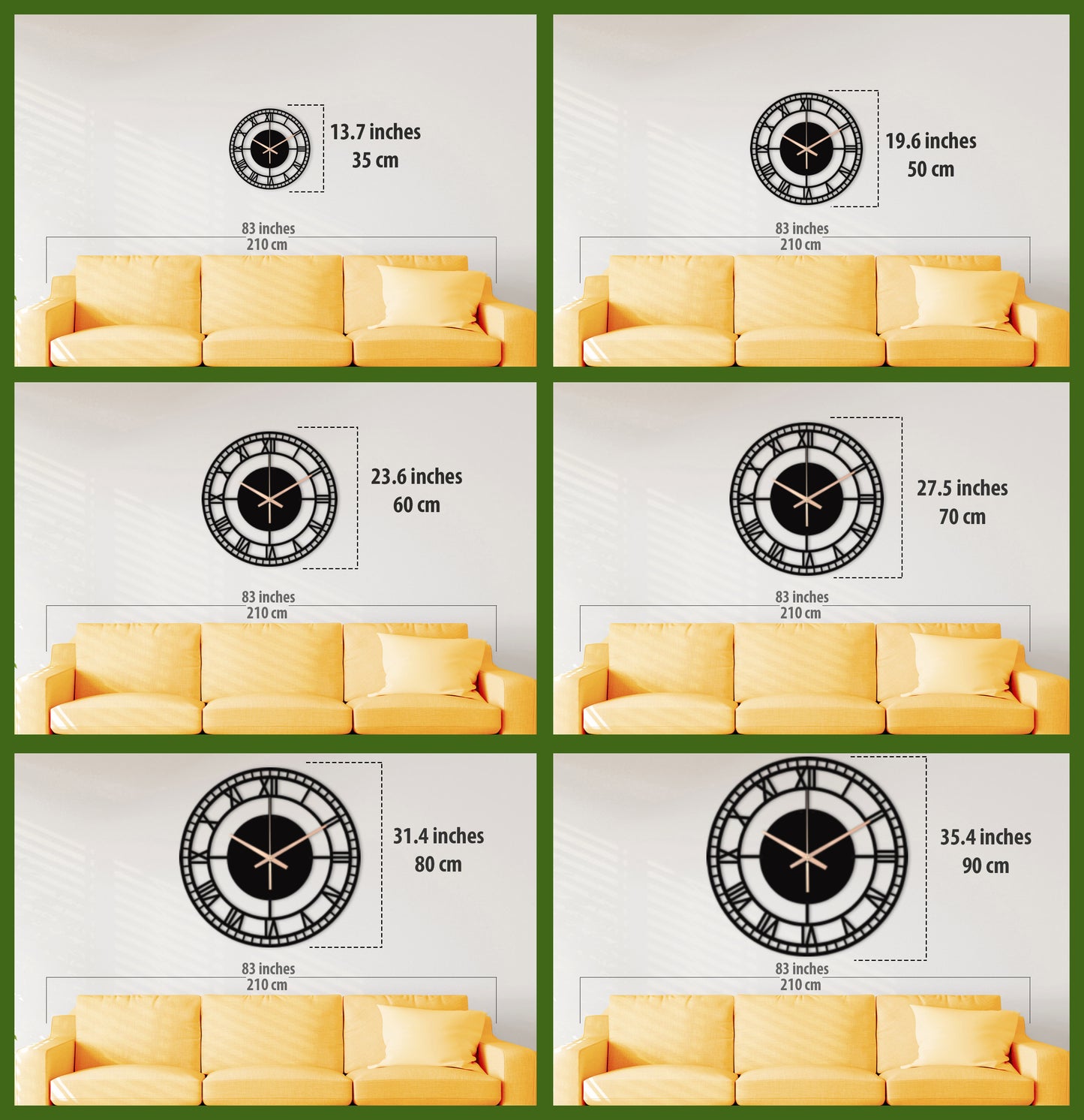 23-Dekoratif Metal Duvar Saati