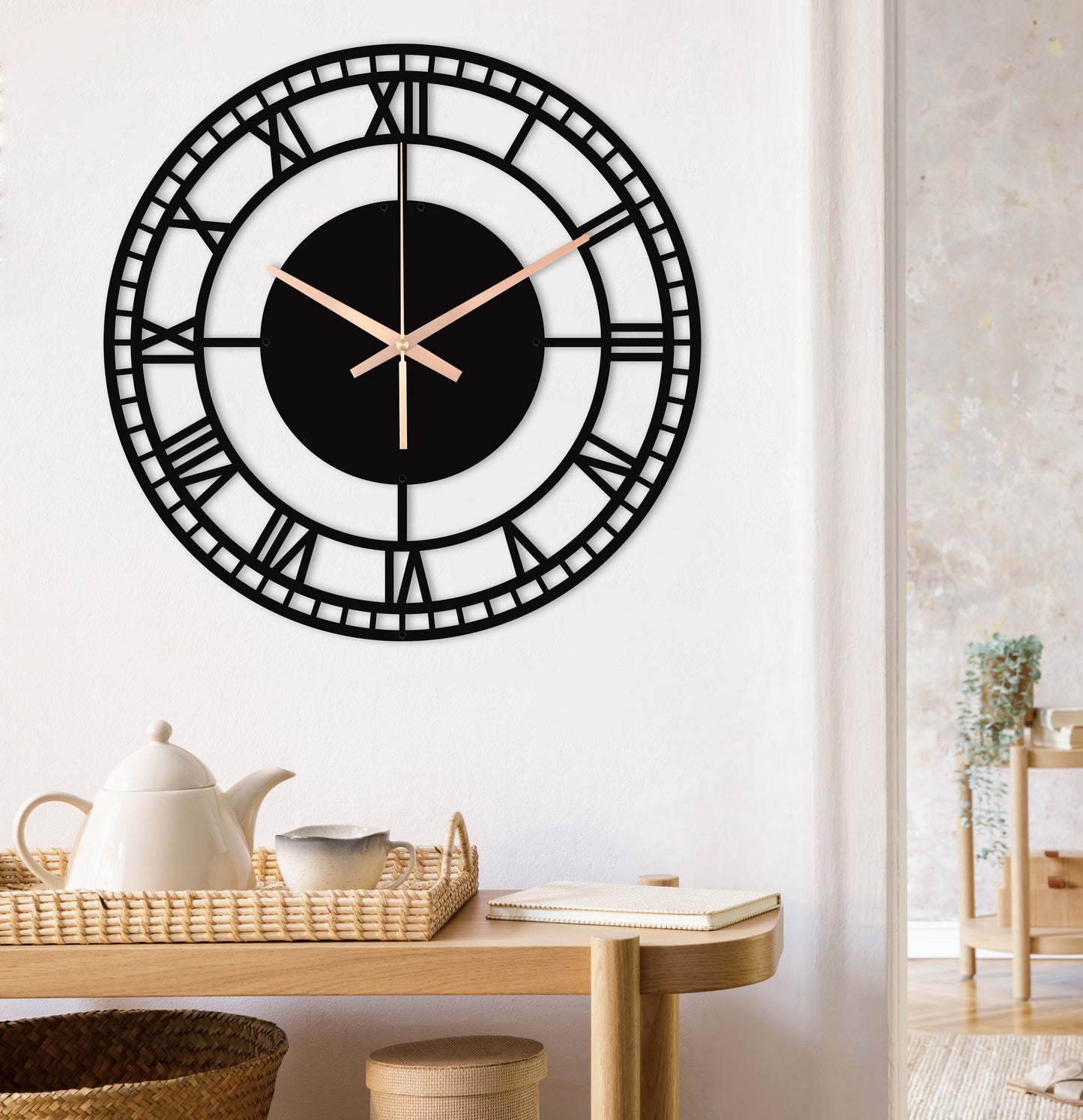 23-Dekoratif Metal Duvar Saati