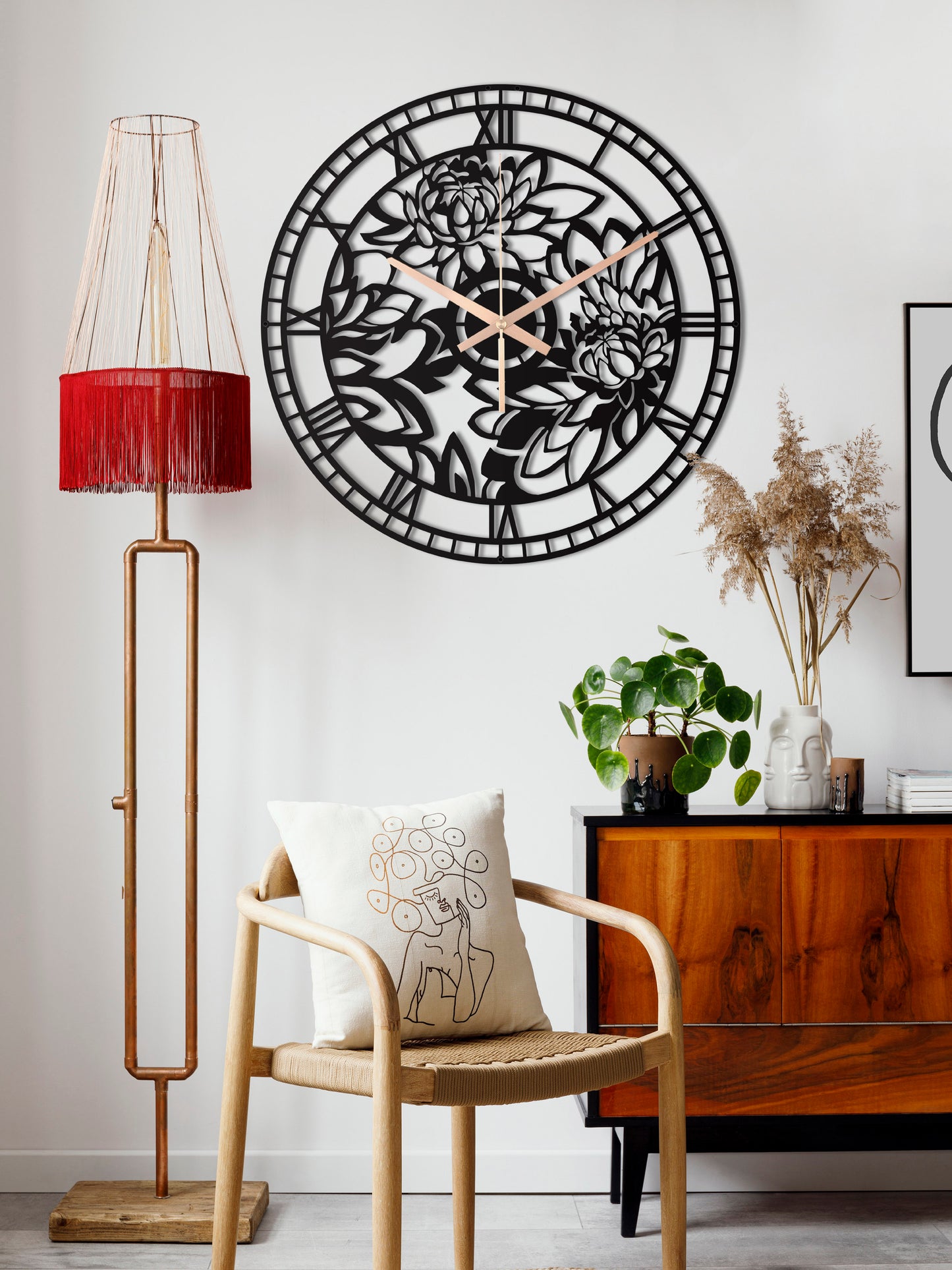 24-Dekoratif Metal Duvar Saati