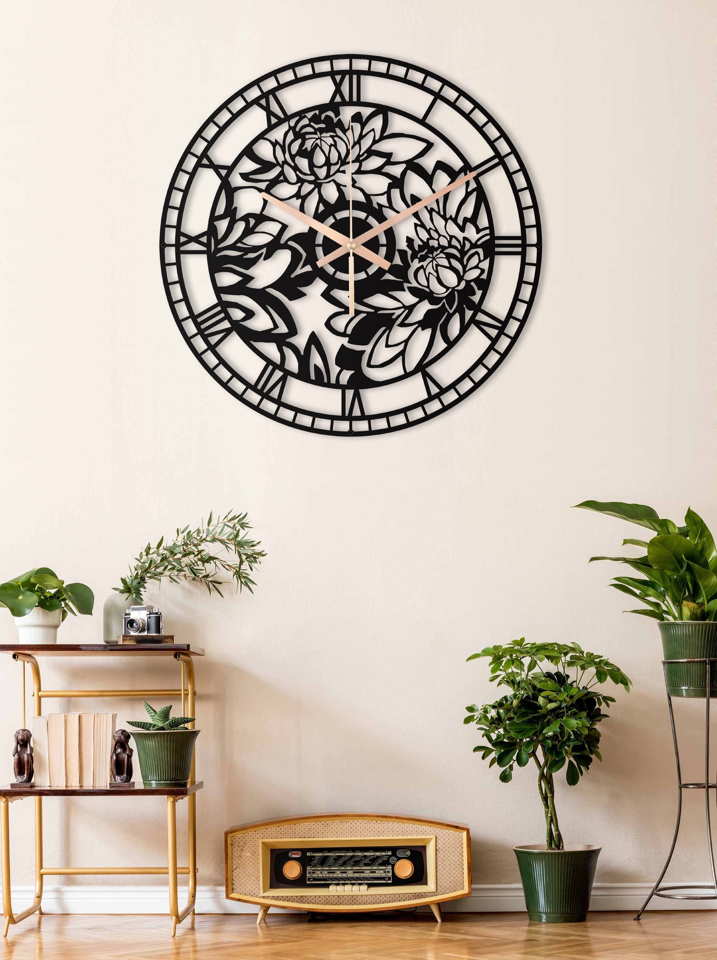 24-Dekoratif Metal Duvar Saati