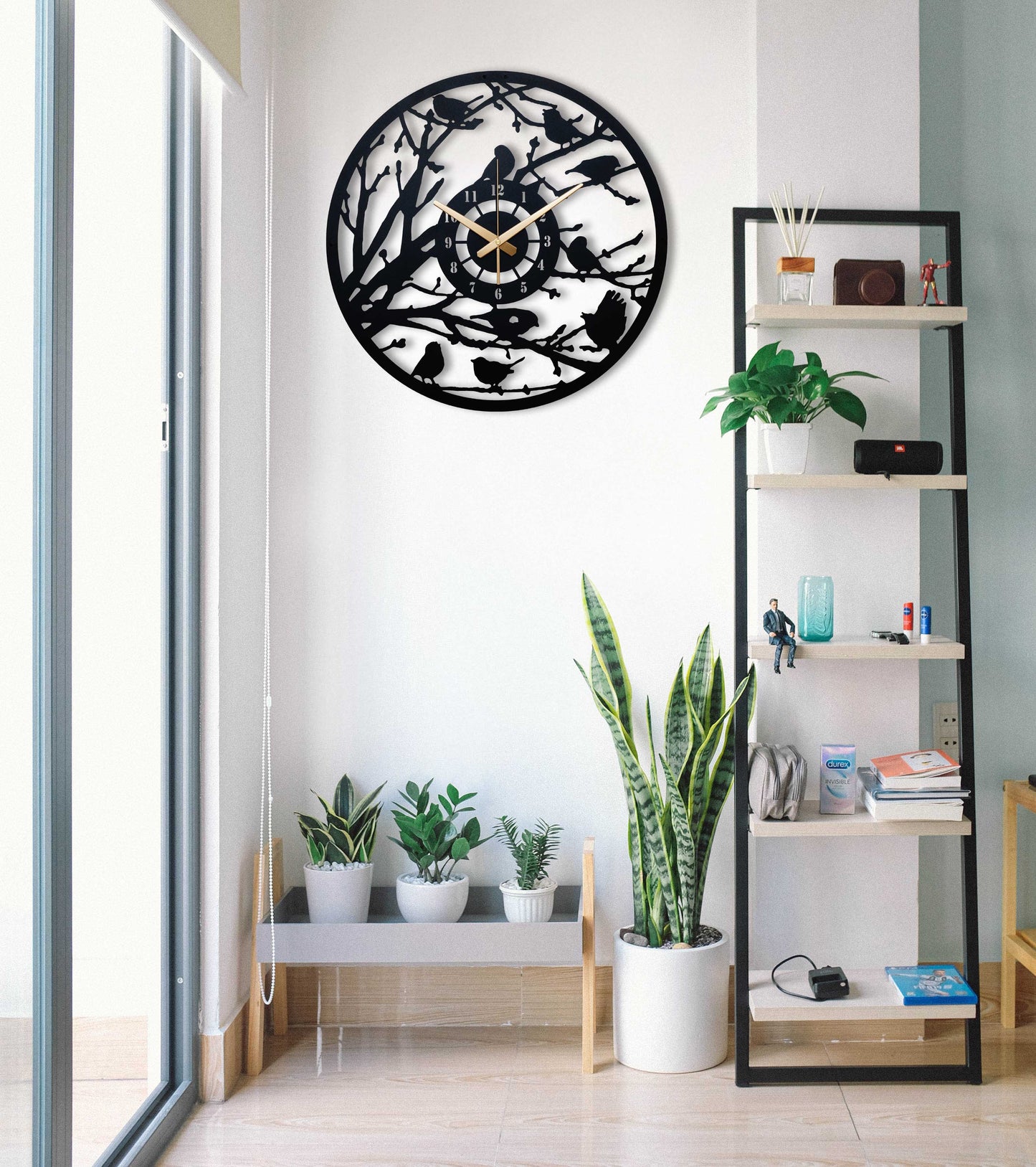 30-Dekoratif Metal Duvar Saati