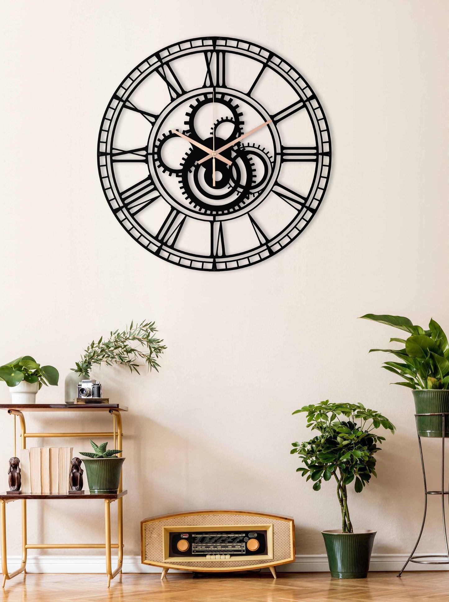 36-Dekoratif Metal Duvar Saati