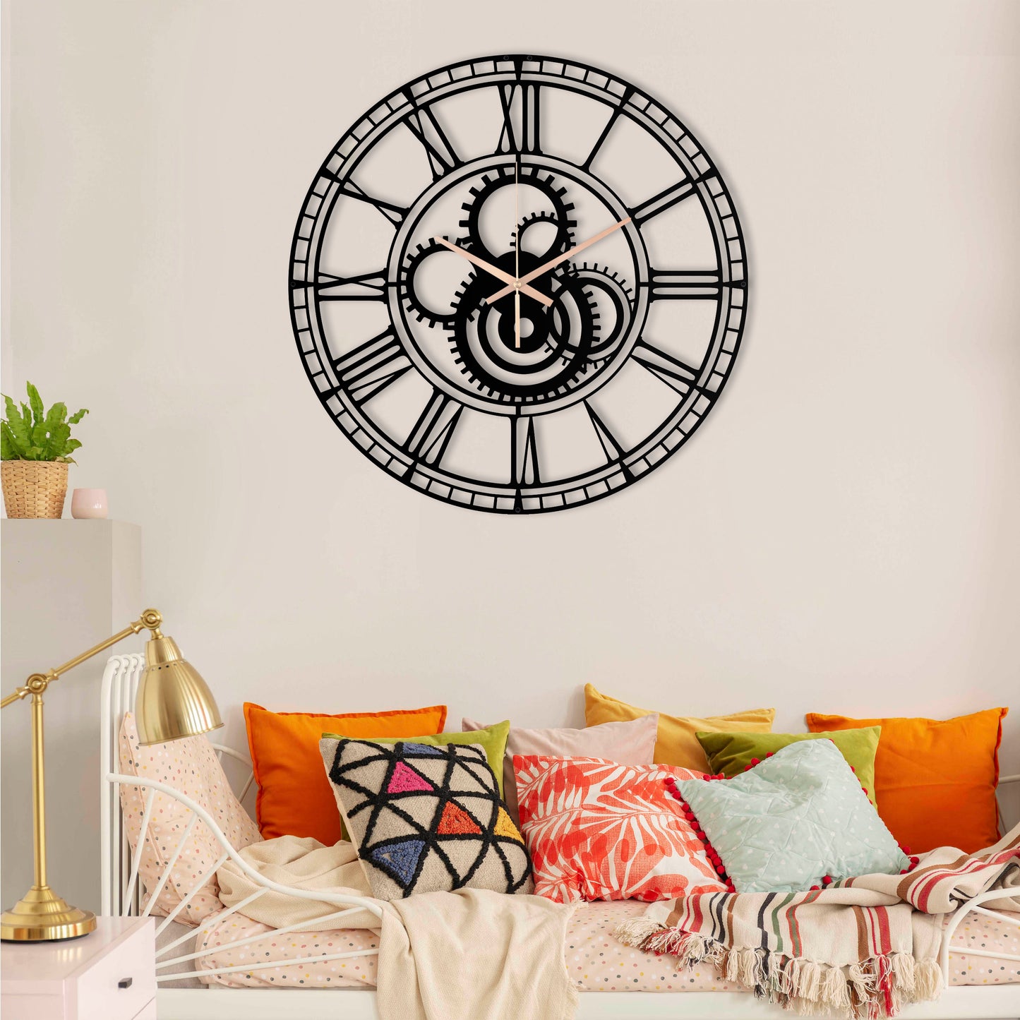 36-Dekoratif Metal Duvar Saati