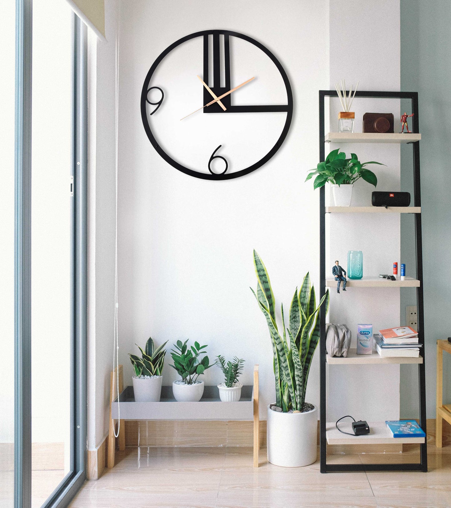 38-Dekoratif Metal Duvar Saati