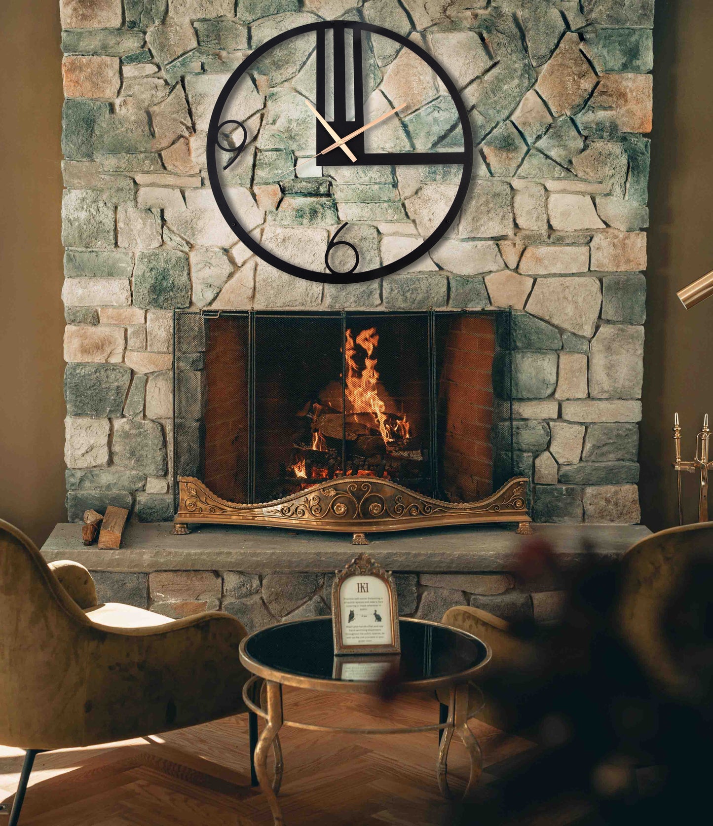 38-Dekoratif Metal Duvar Saati