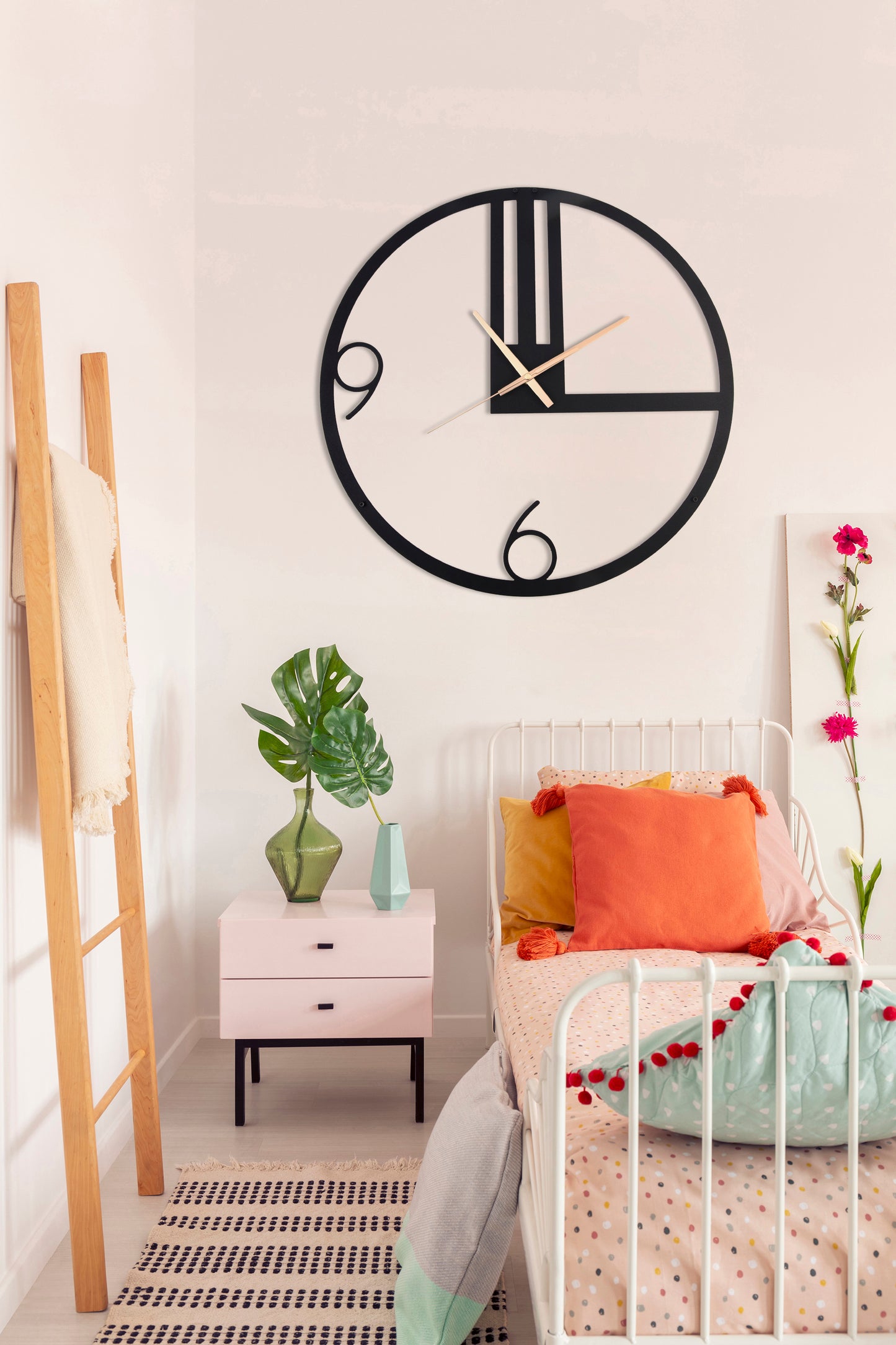 38-Dekoratif Metal Duvar Saati