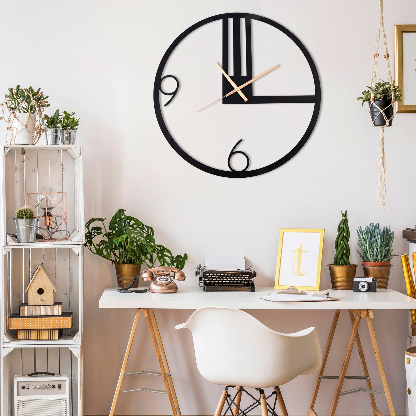 38-Dekoratif Metal Duvar Saati