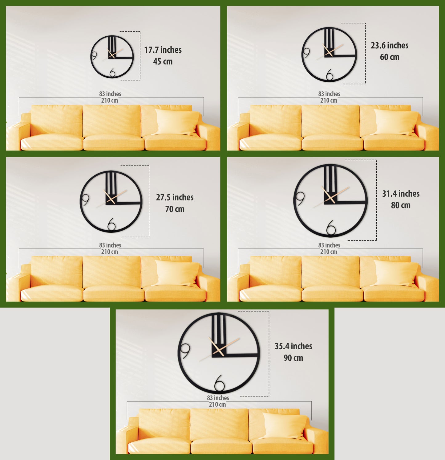 38-Dekoratif Metal Duvar Saati