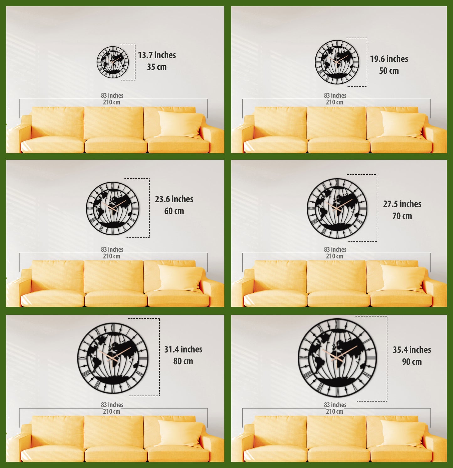 51-Dekoratif Metal Duvar Saati