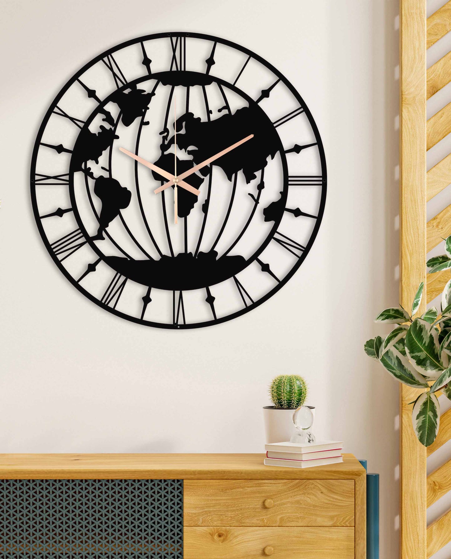 51-Dekoratif Metal Duvar Saati