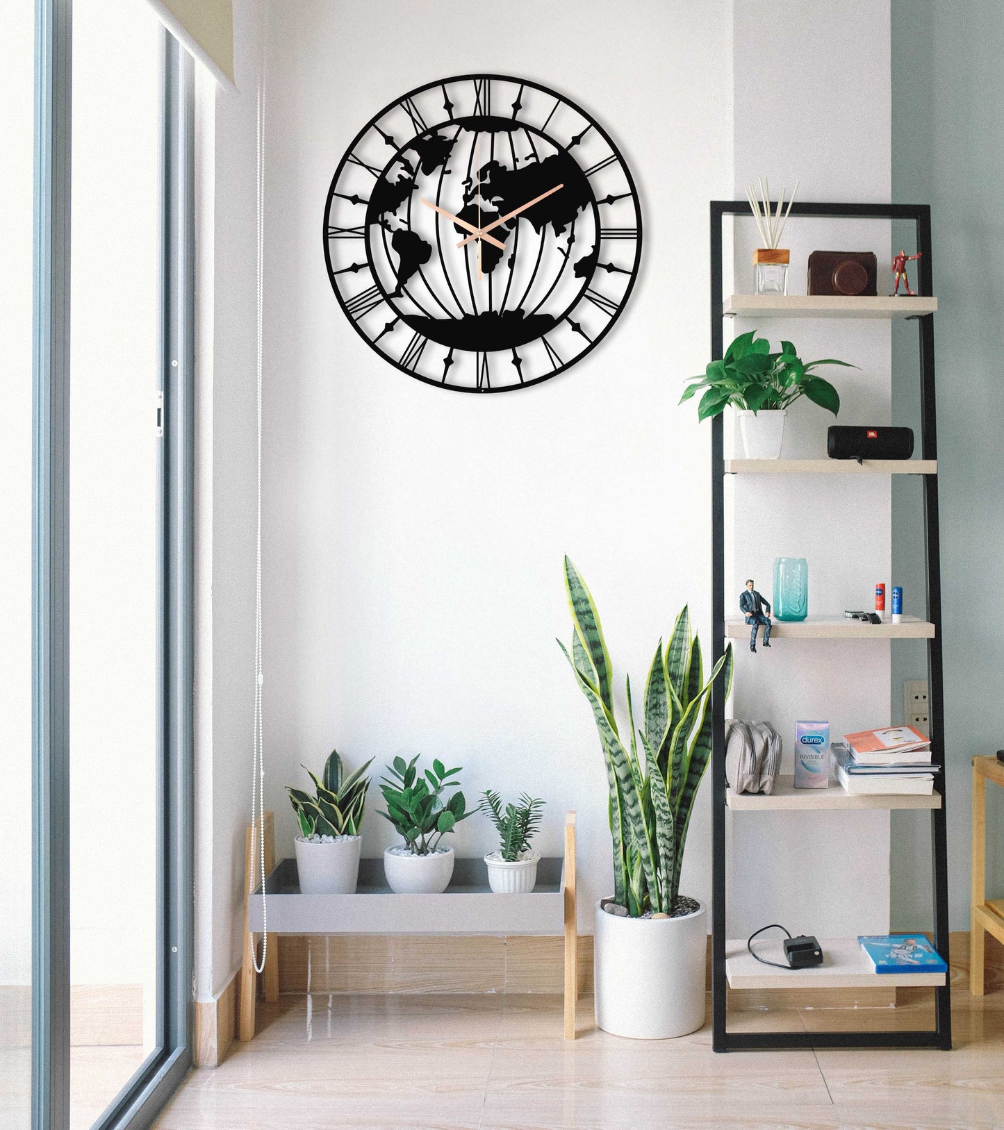 51-Dekoratif Metal Duvar Saati