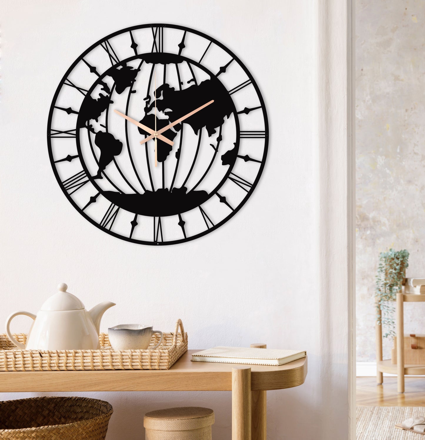 51-Dekoratif Metal Duvar Saati