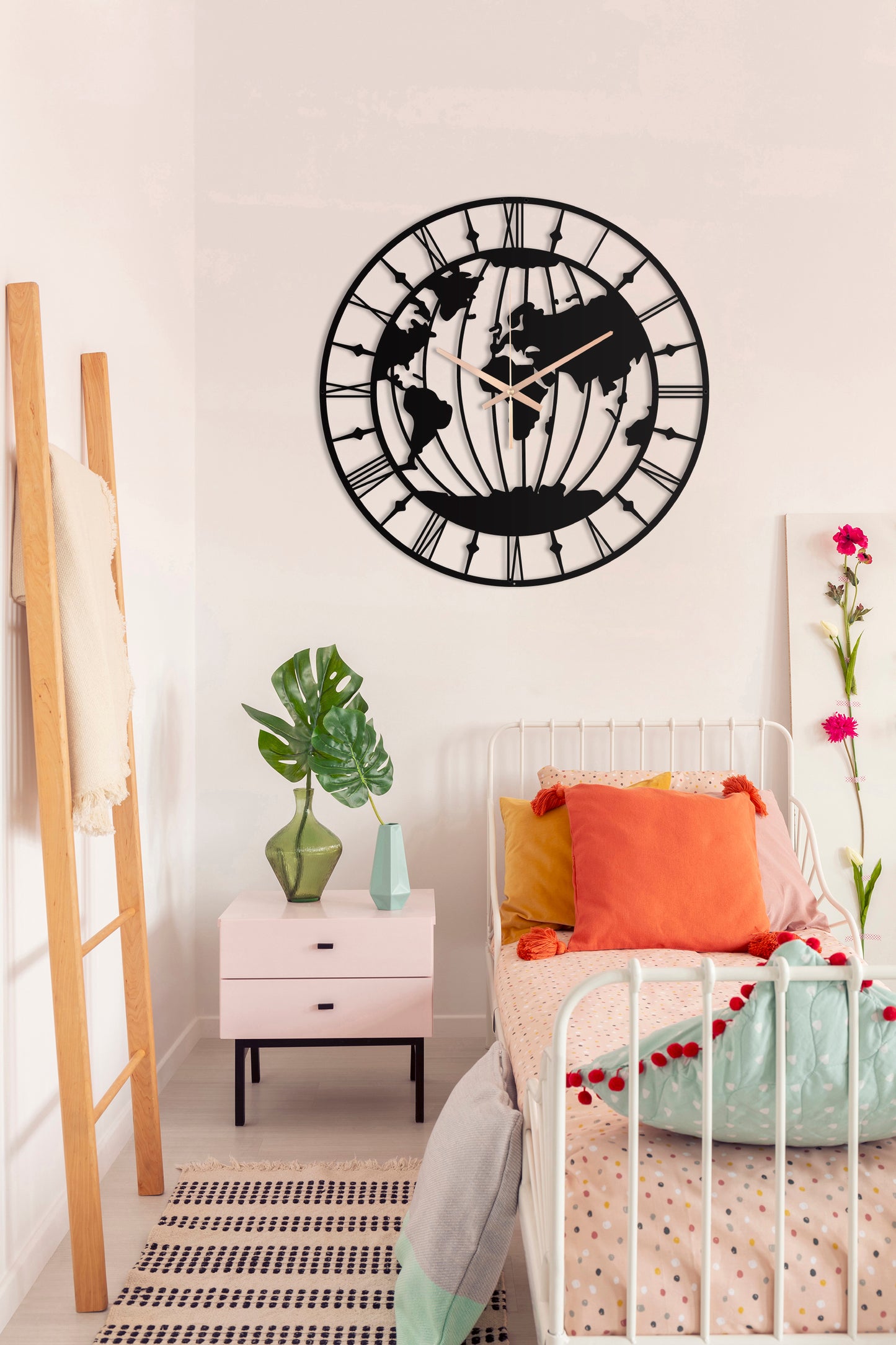 51-Dekoratif Metal Duvar Saati