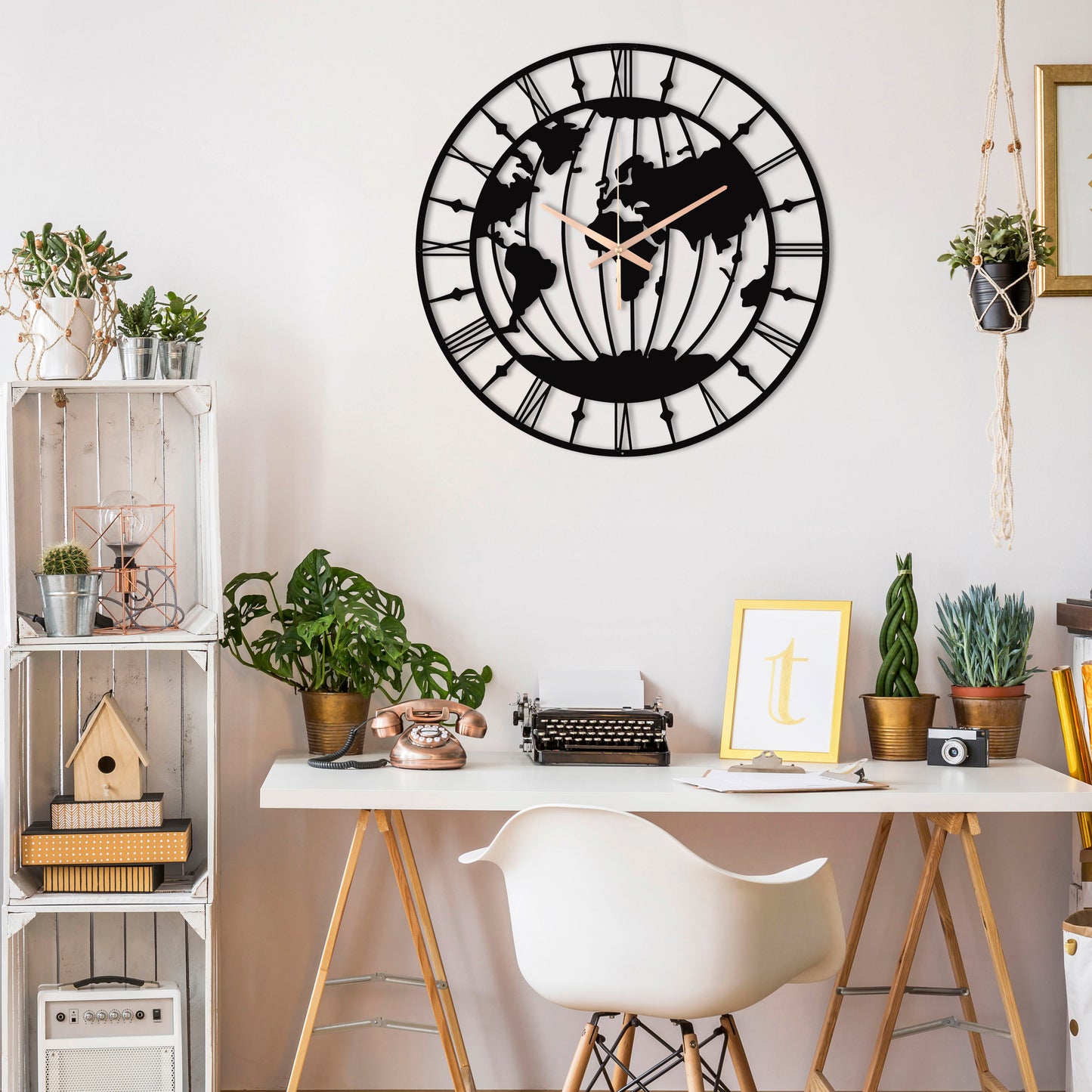 51-Dekoratif Metal Duvar Saati