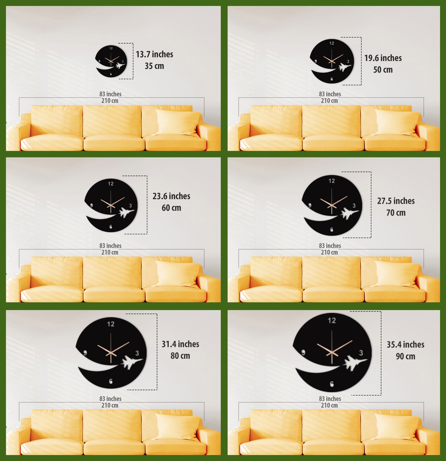 52-Dekoratif Metal Duvar Saati