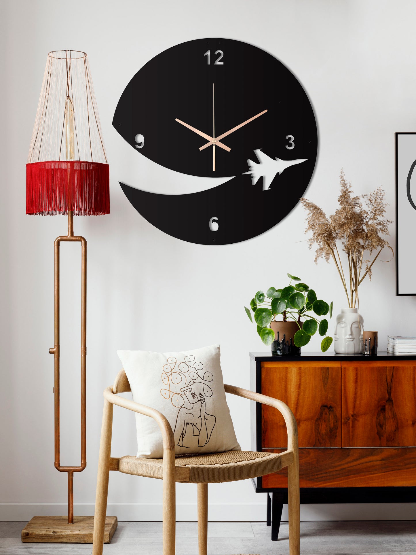 52-Dekoratif Metal Duvar Saati