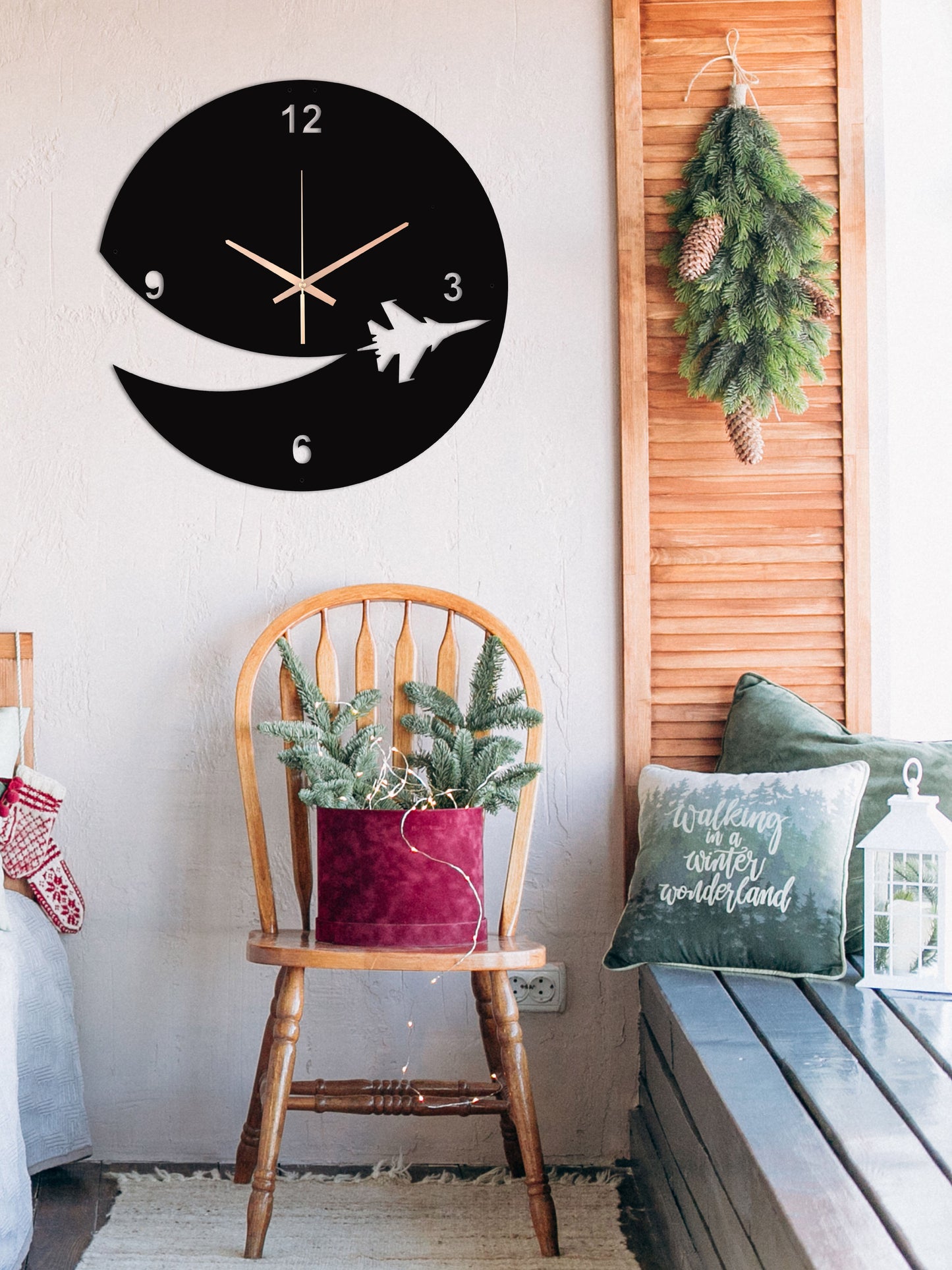 52-Dekoratif Metal Duvar Saati