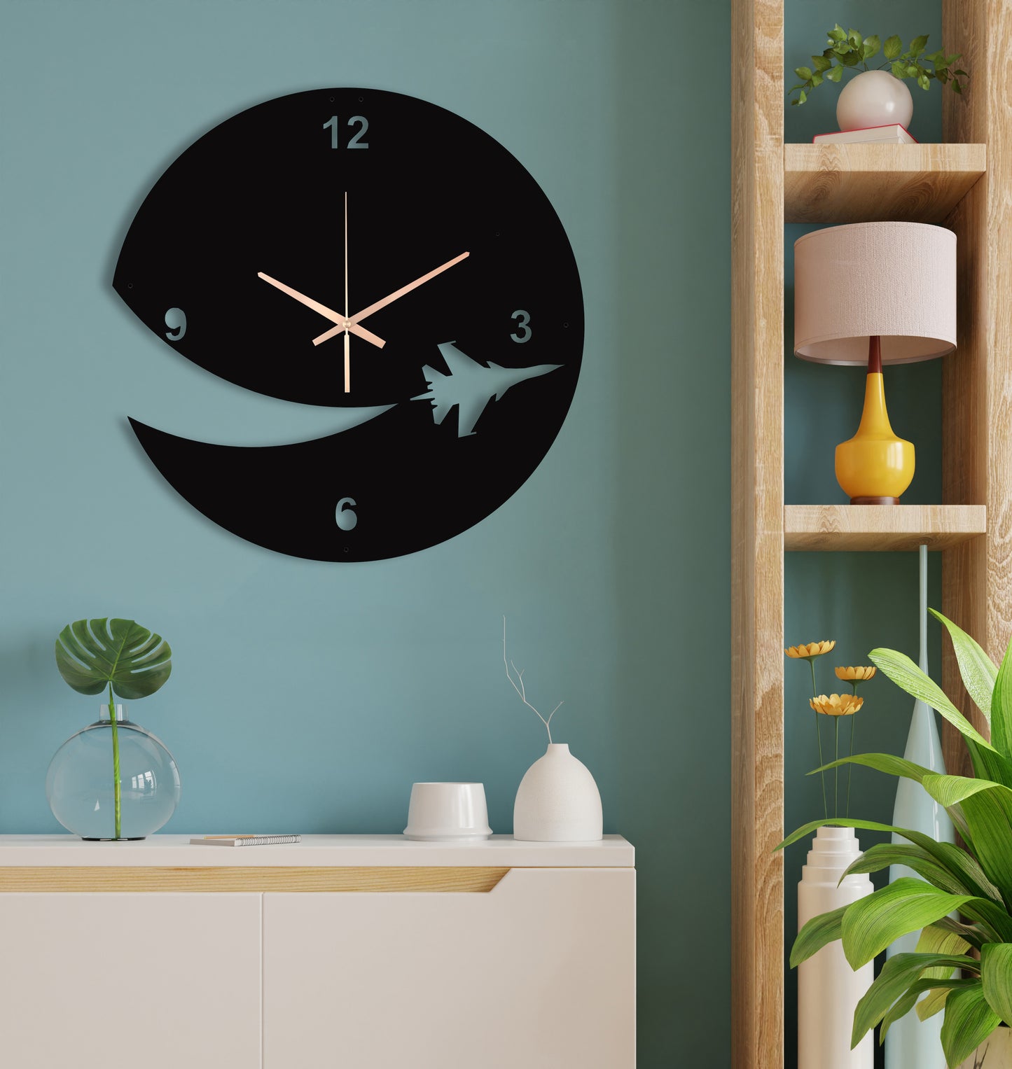 52-Dekoratif Metal Duvar Saati