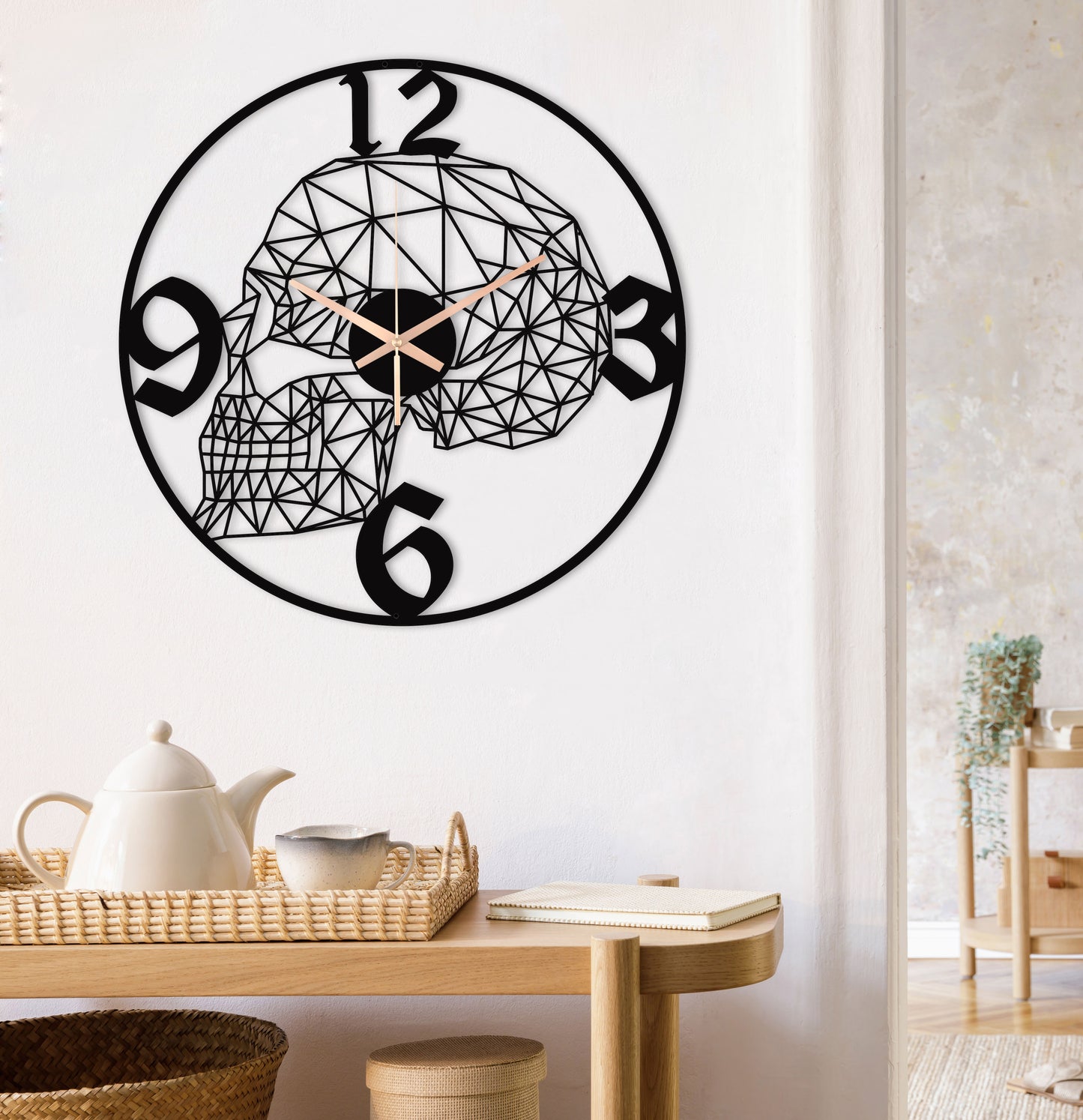 54-Dekoratif Metal Duvar Saati