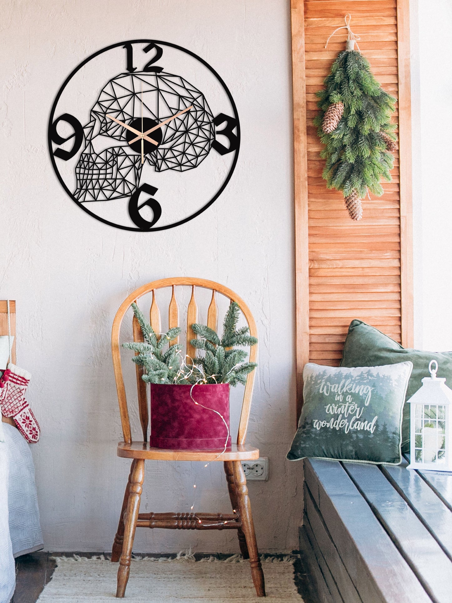 54-Dekoratif Metal Duvar Saati