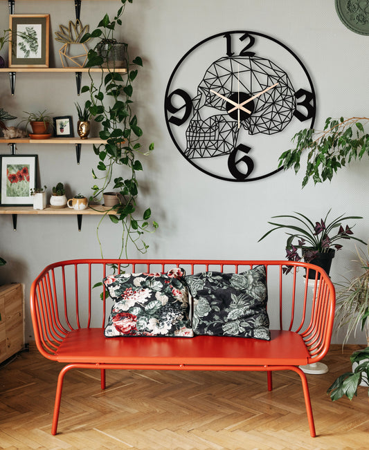 54-Dekoratif Metal Duvar Saati