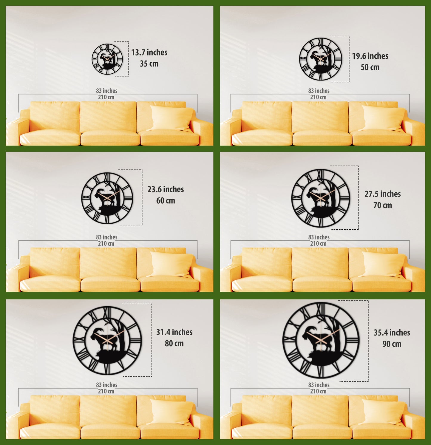 55-Dekoratif Metal Duvar Saati