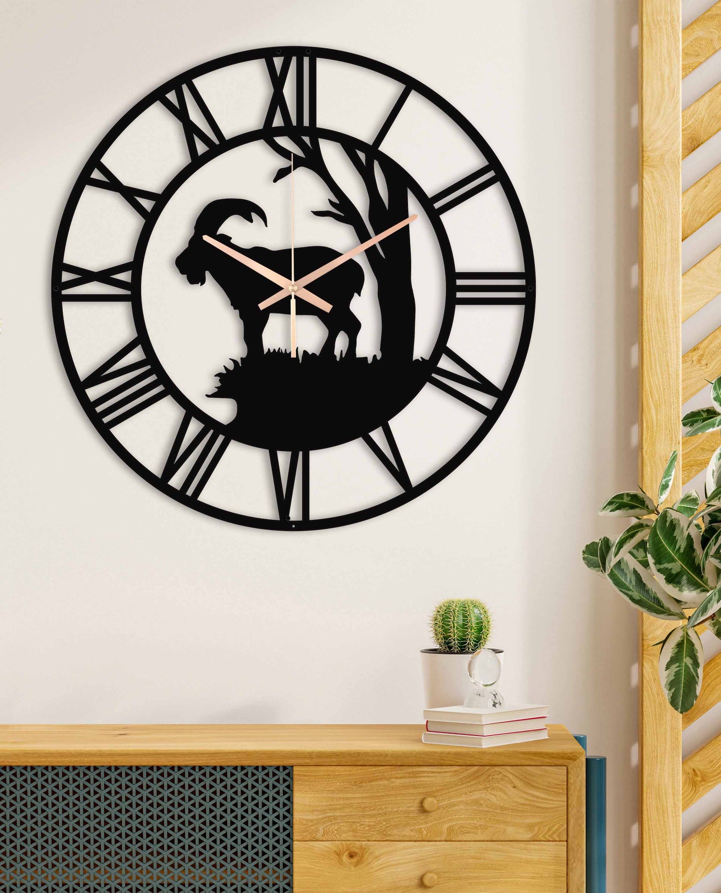 55-Dekoratif Metal Duvar Saati