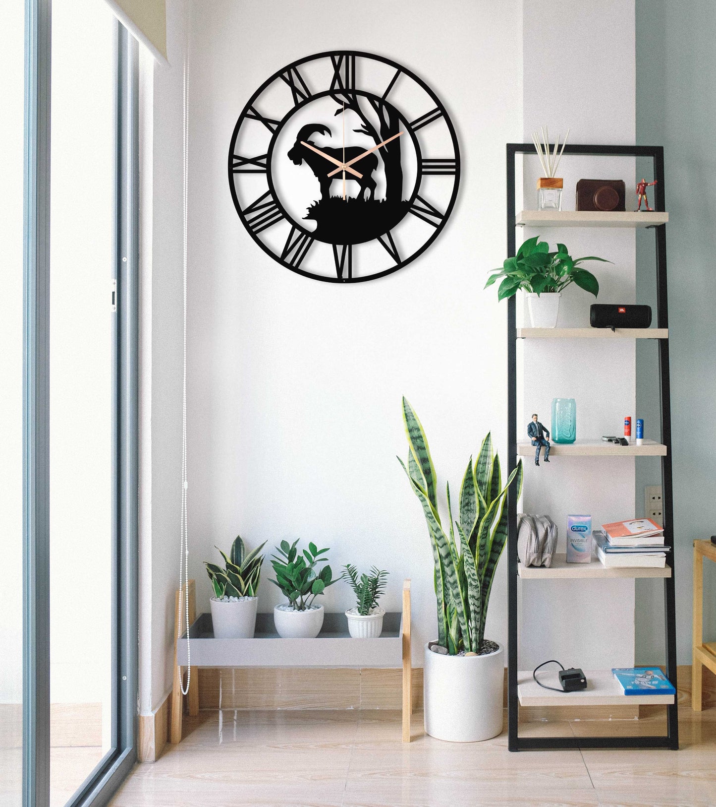 55-Dekoratif Metal Duvar Saati