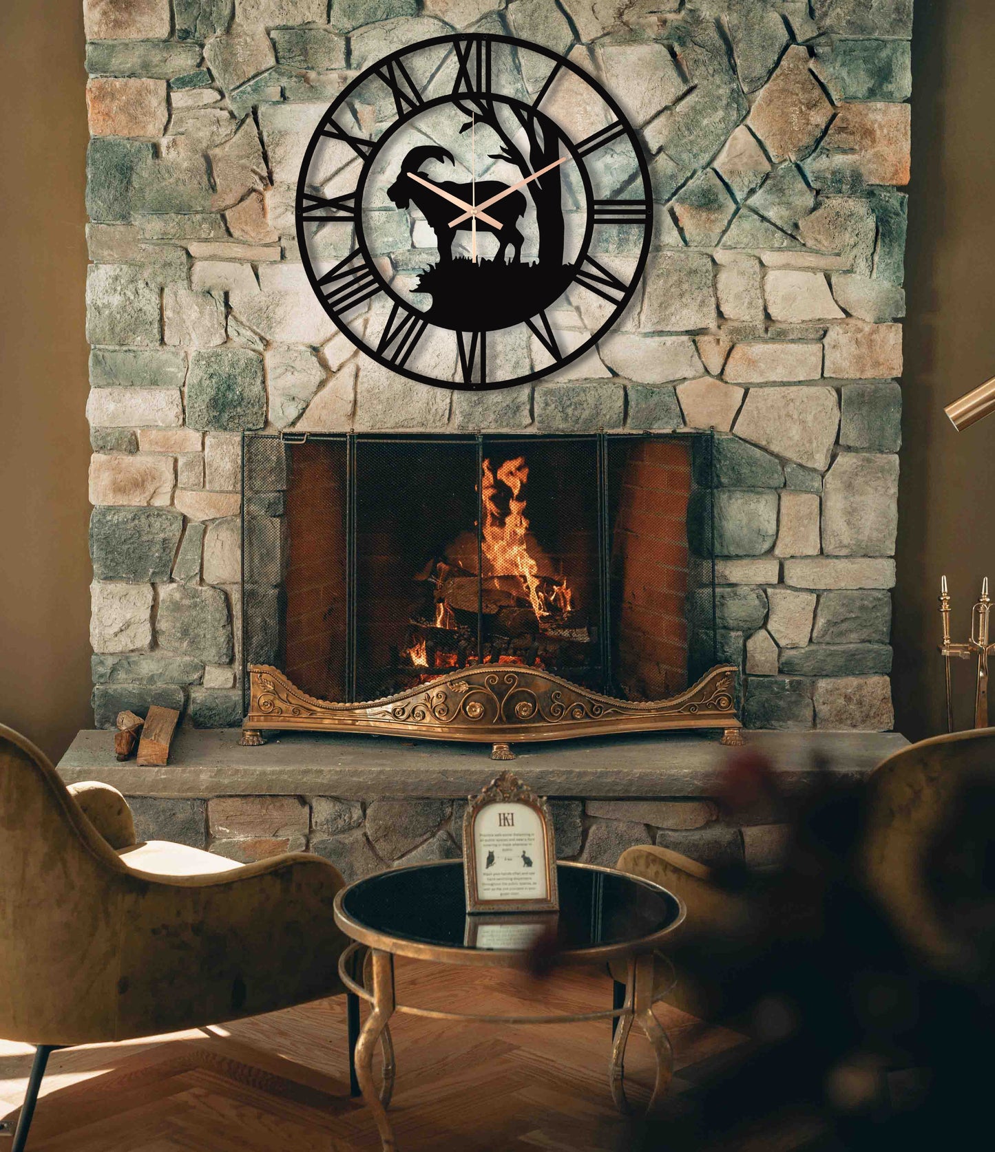 55-Dekoratif Metal Duvar Saati