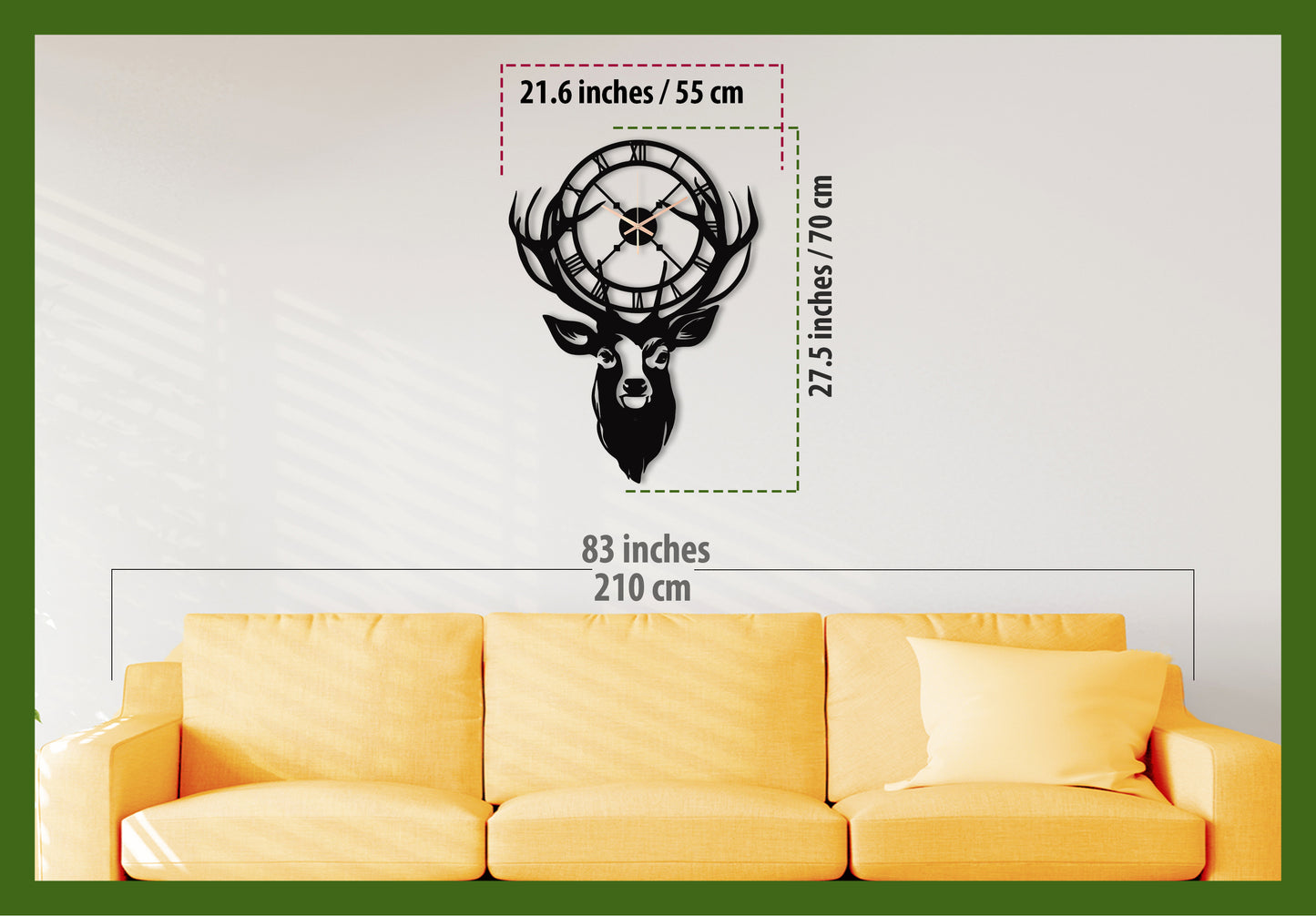 57-Dekoratif Metal Duvar Saati
