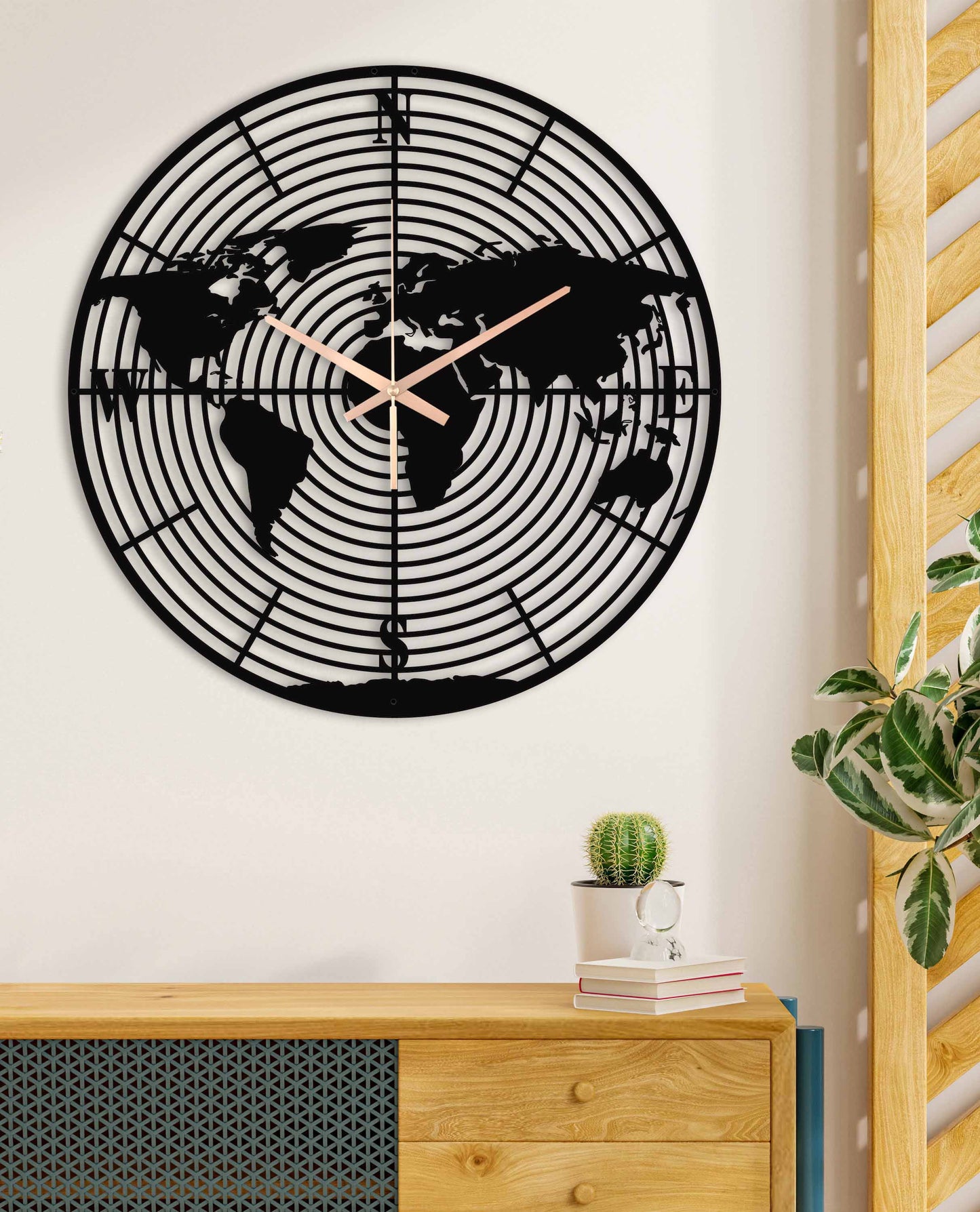 59-Dekoratif Metal Duvar Saati