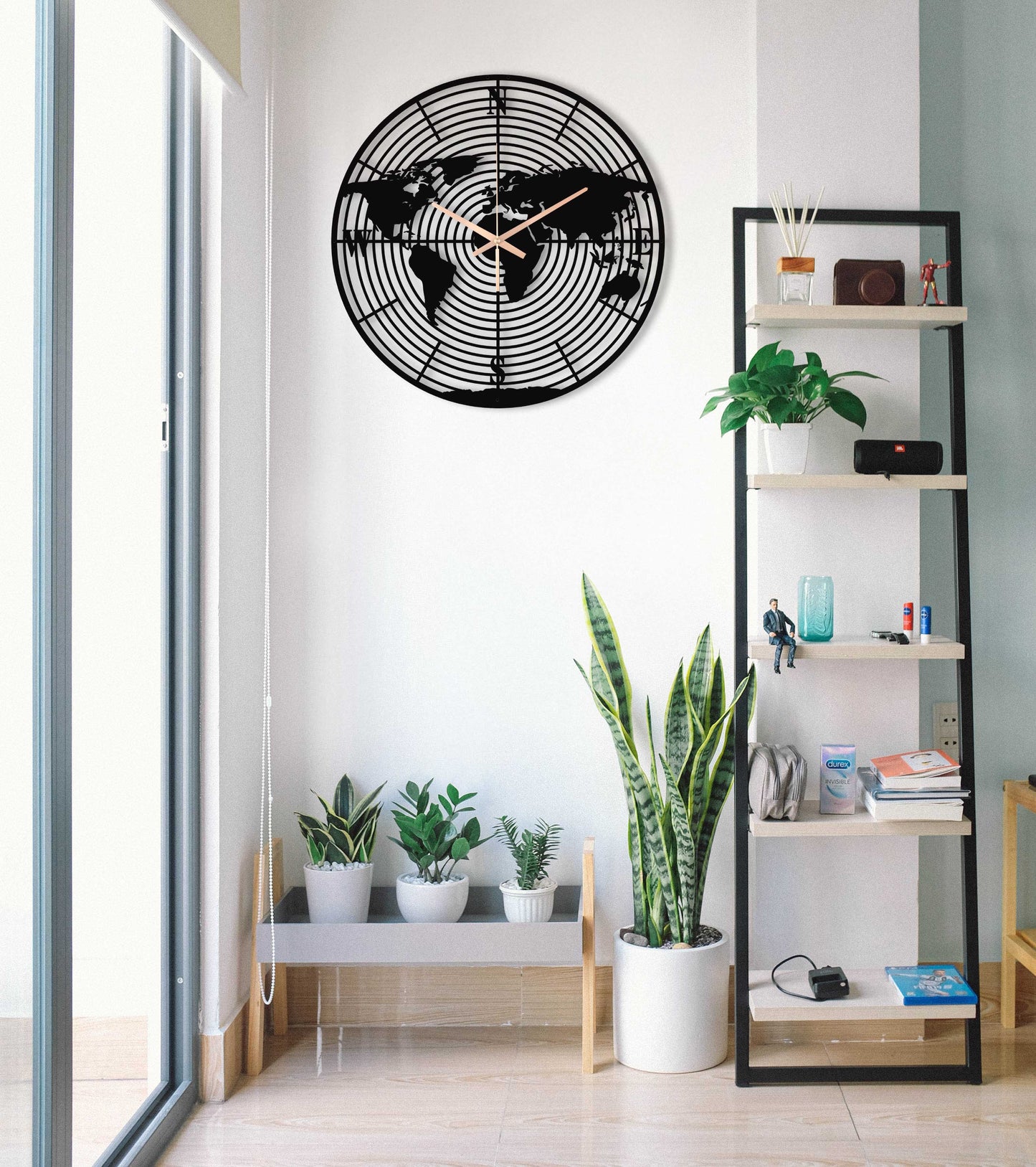 59-Dekoratif Metal Duvar Saati