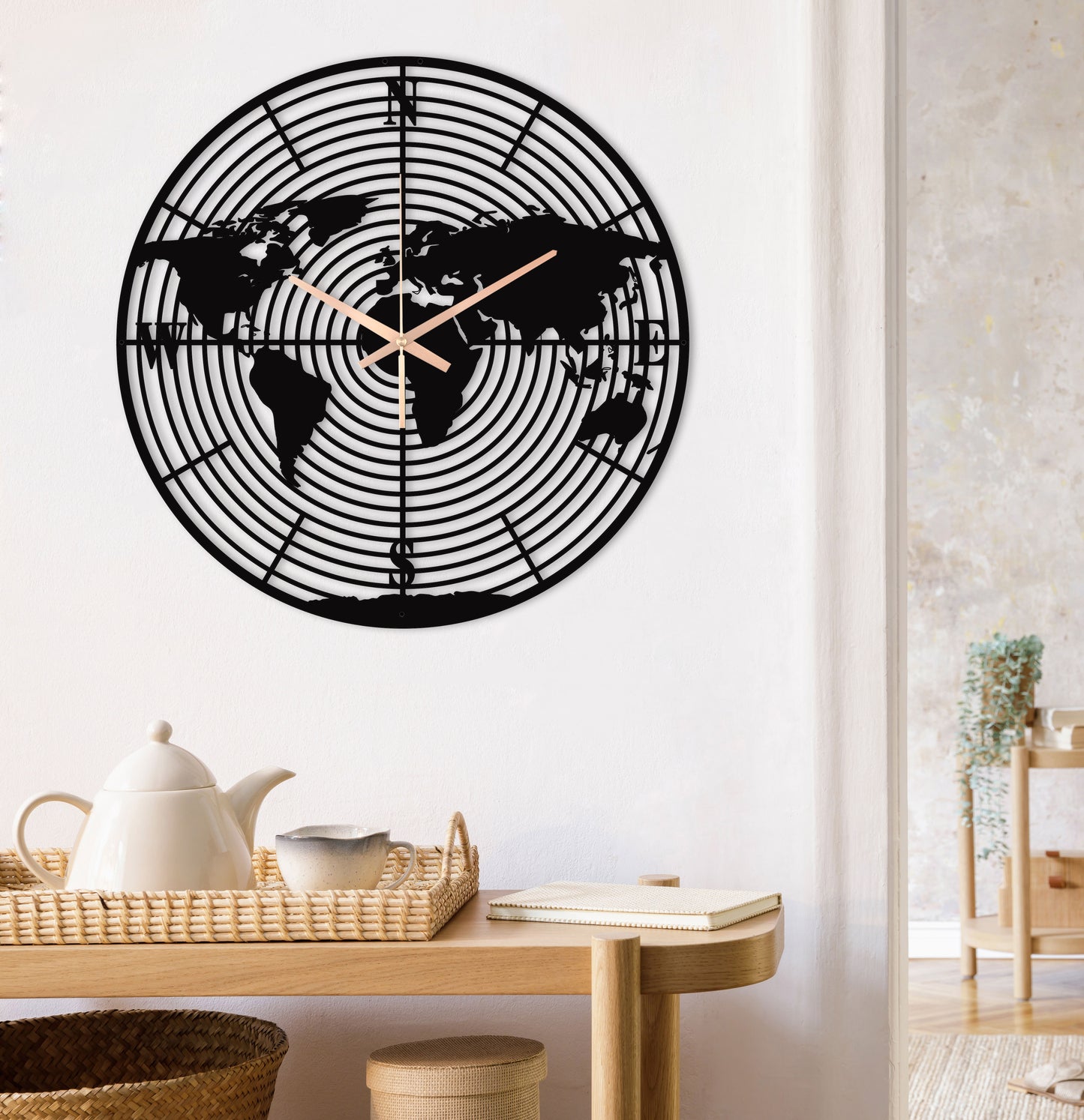 59-Dekoratif Metal Duvar Saati