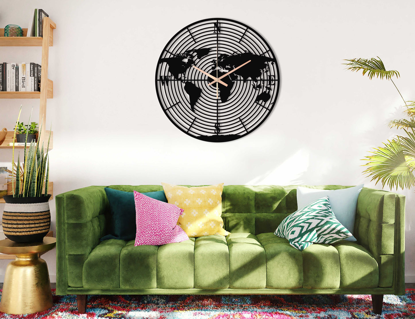 59-Dekoratif Metal Duvar Saati