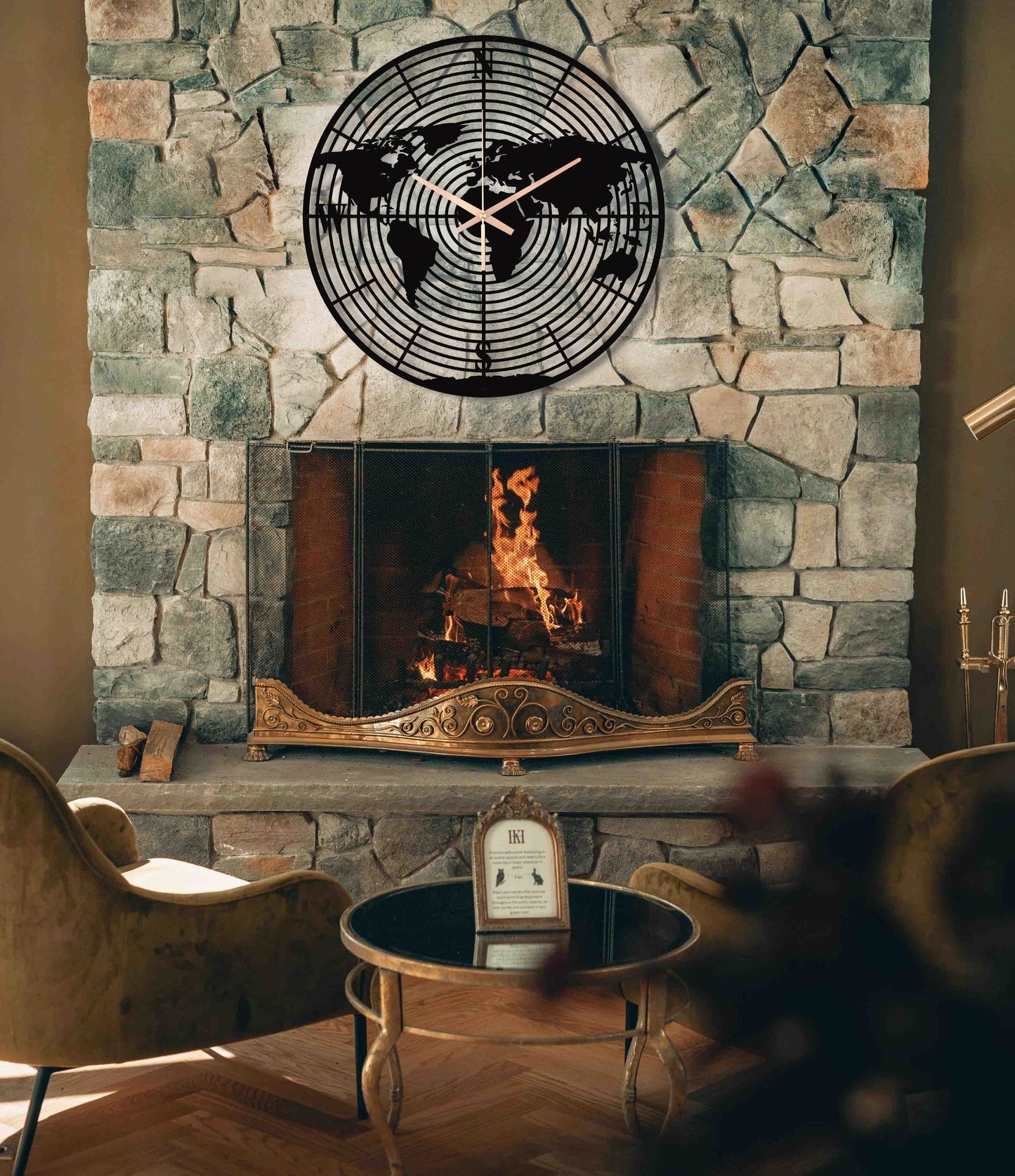 59-Dekoratif Metal Duvar Saati