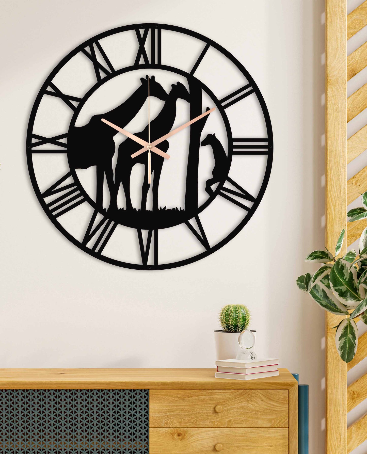 60-Dekoratif Metal Duvar Saati