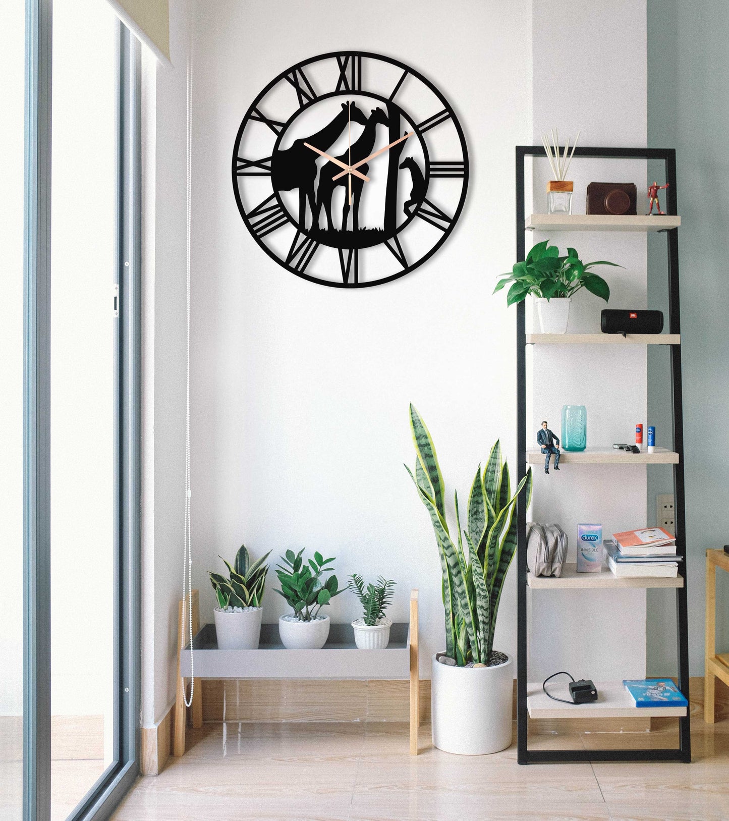 60-Dekoratif Metal Duvar Saati