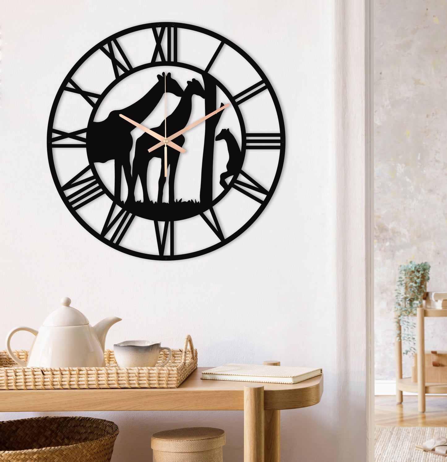 60-Dekoratif Metal Duvar Saati