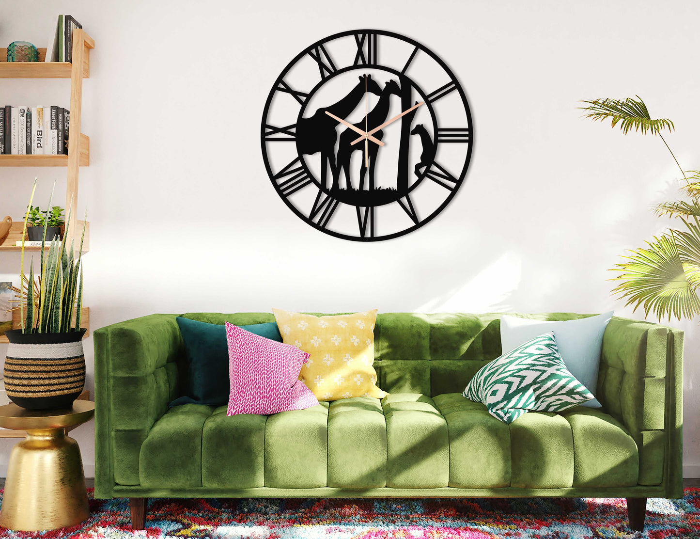 60-Dekoratif Metal Duvar Saati