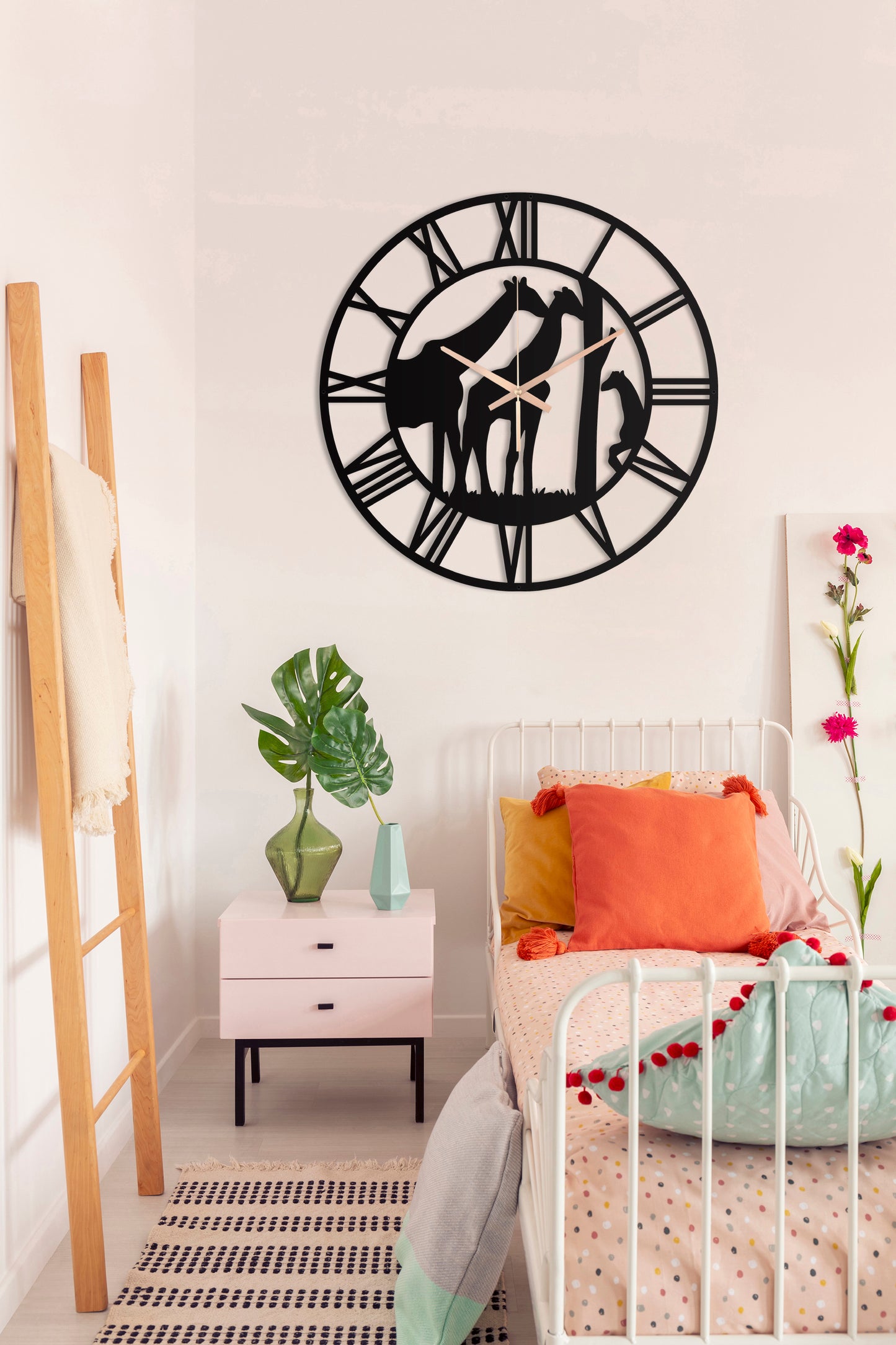 60-Dekoratif Metal Duvar Saati