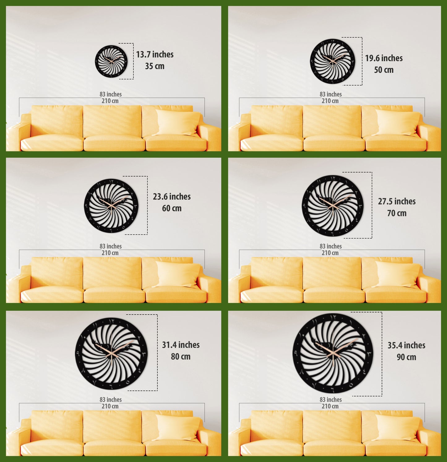 61-Dekoratif Metal Duvar Saati