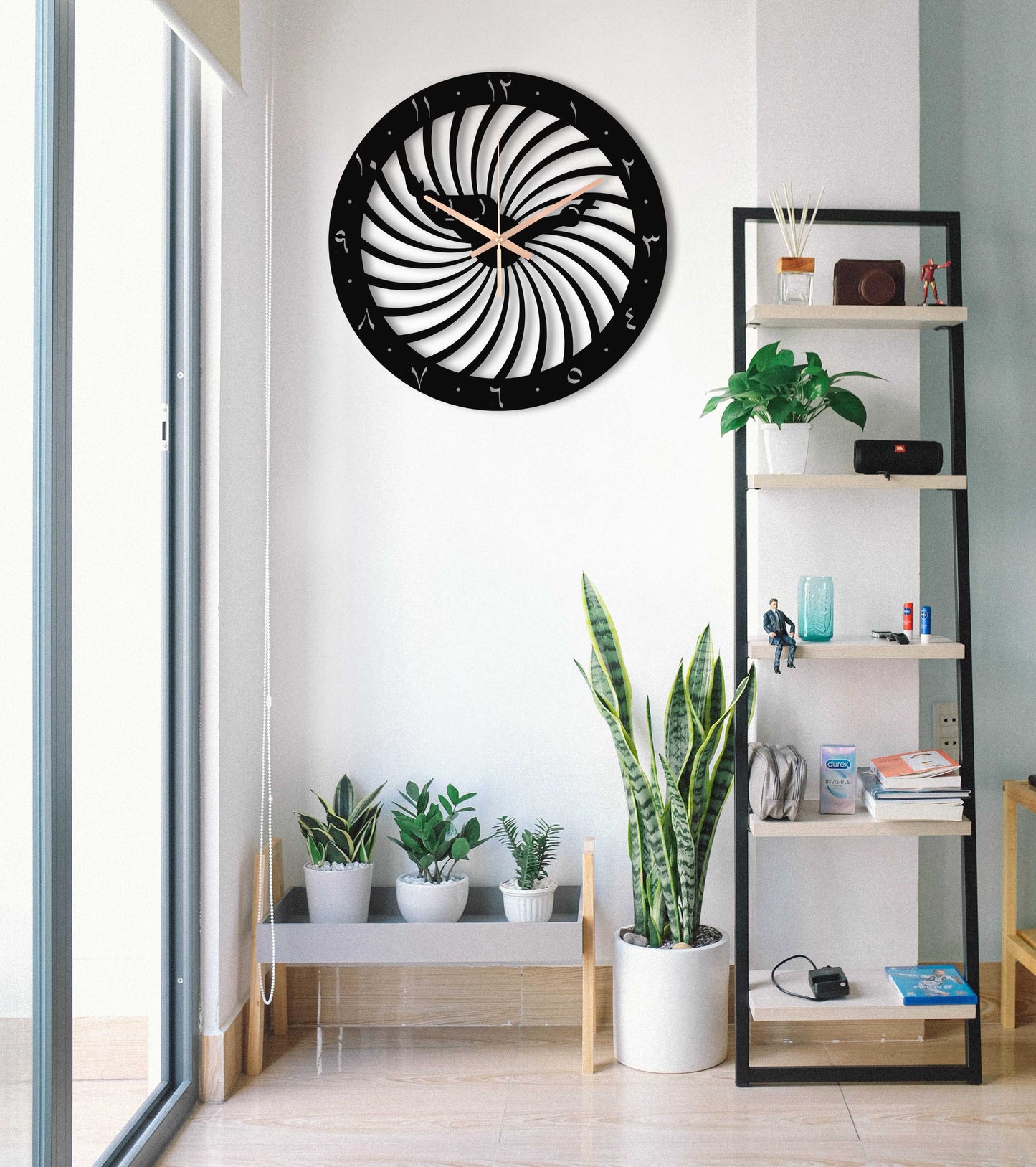 61-Dekoratif Metal Duvar Saati