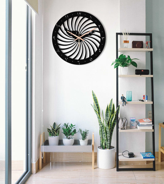 61-Dekoratif Metal Duvar Saati