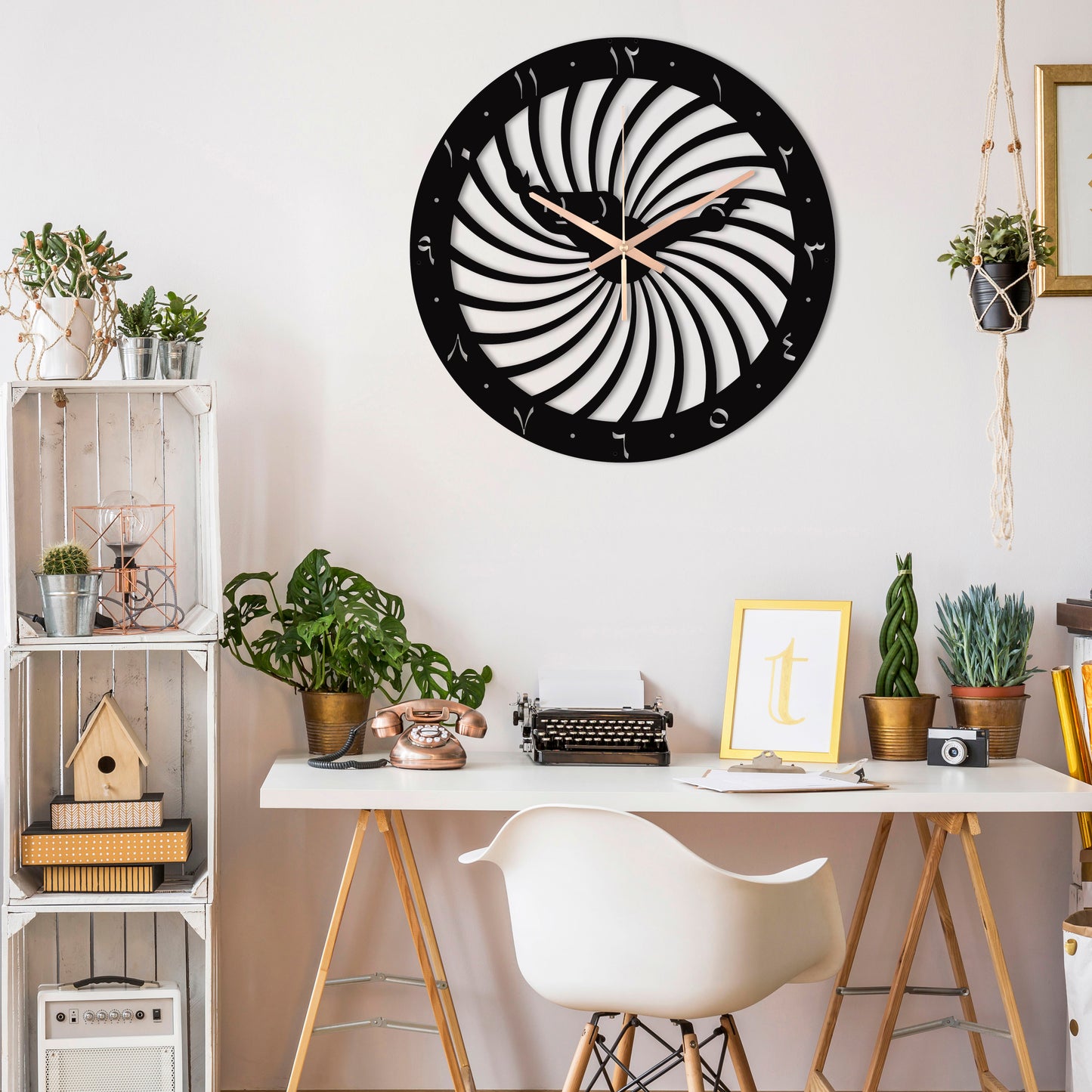 61-Dekoratif Metal Duvar Saati