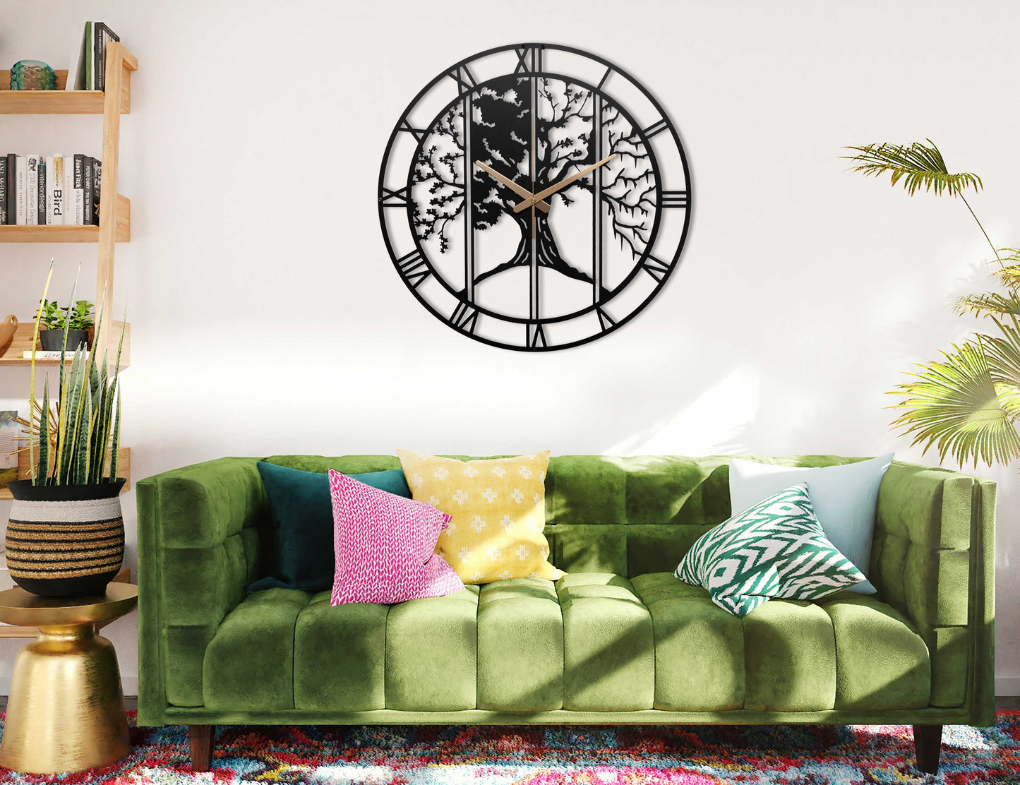 67-Dekoratif Metal Duvar Saati