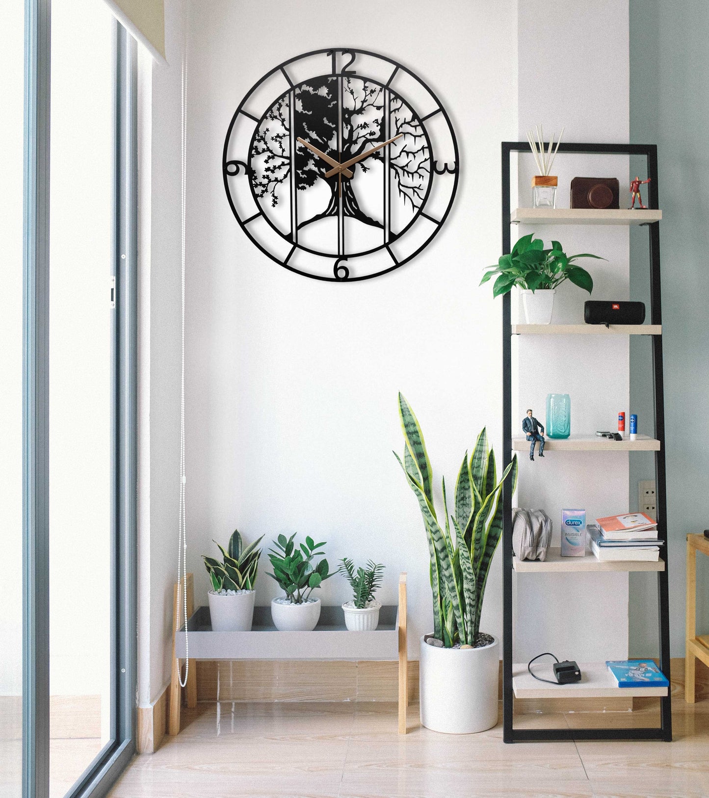 68-Dekoratif Metal Duvar Saati