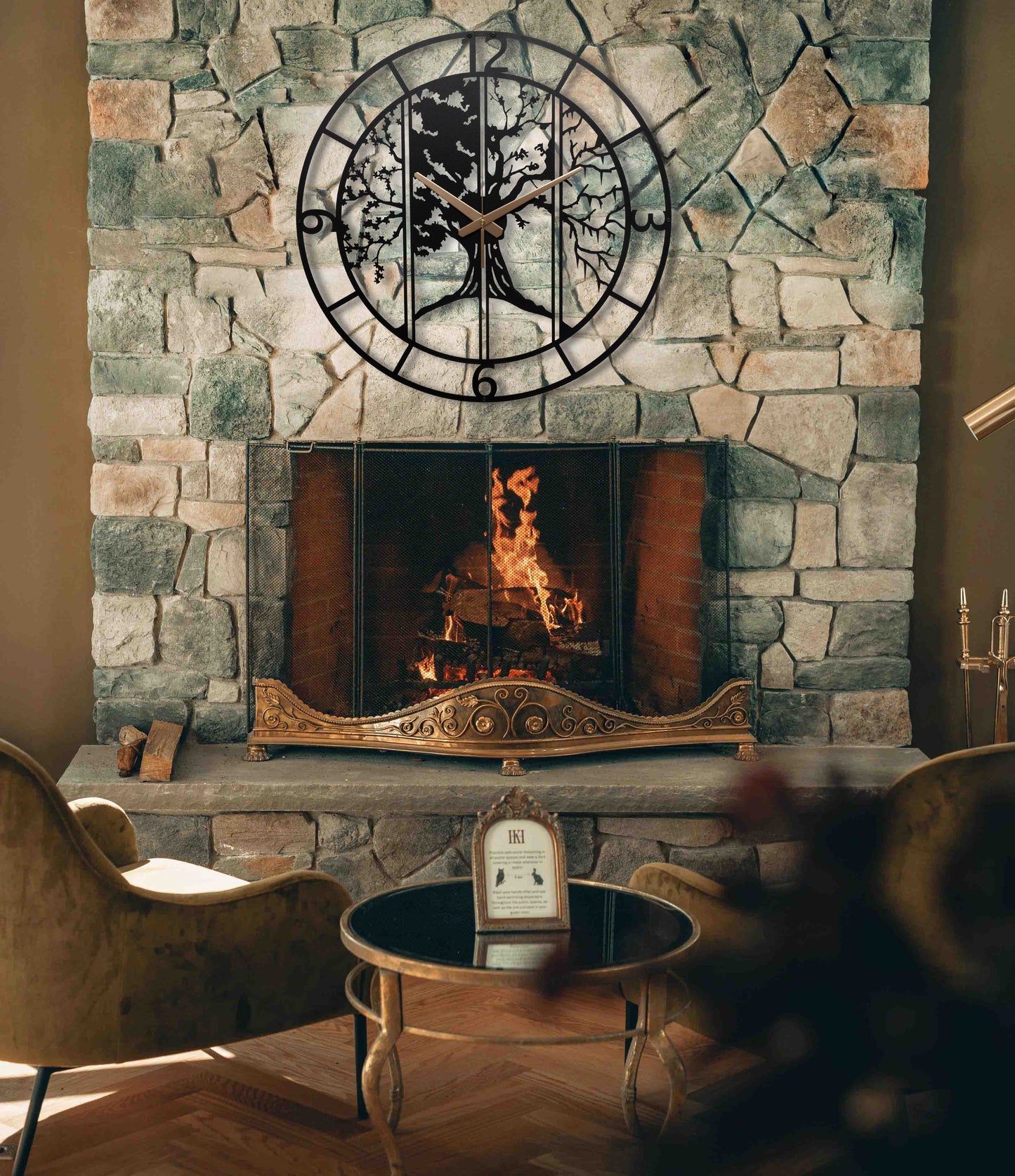 68-Dekoratif Metal Duvar Saati