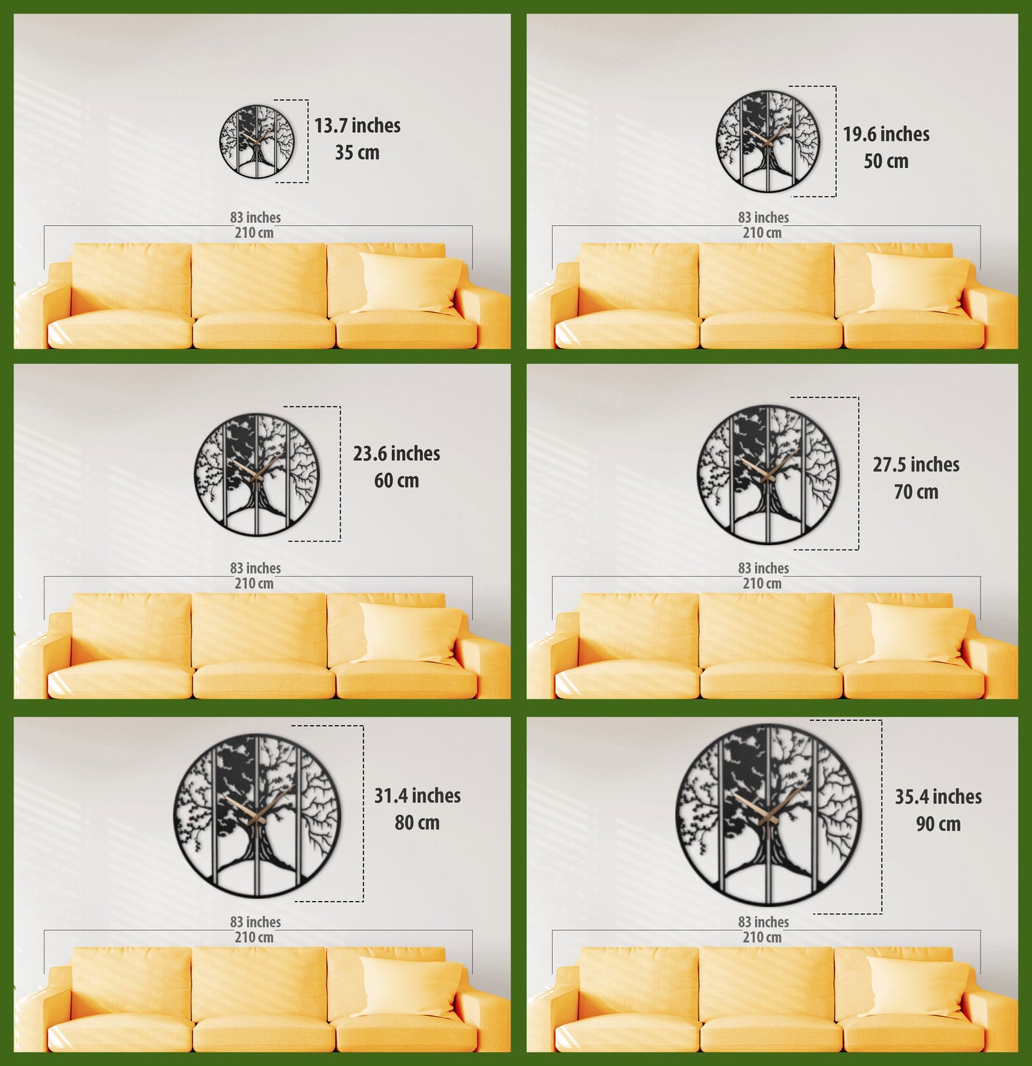 69-Dekoratif Metal Duvar Saati