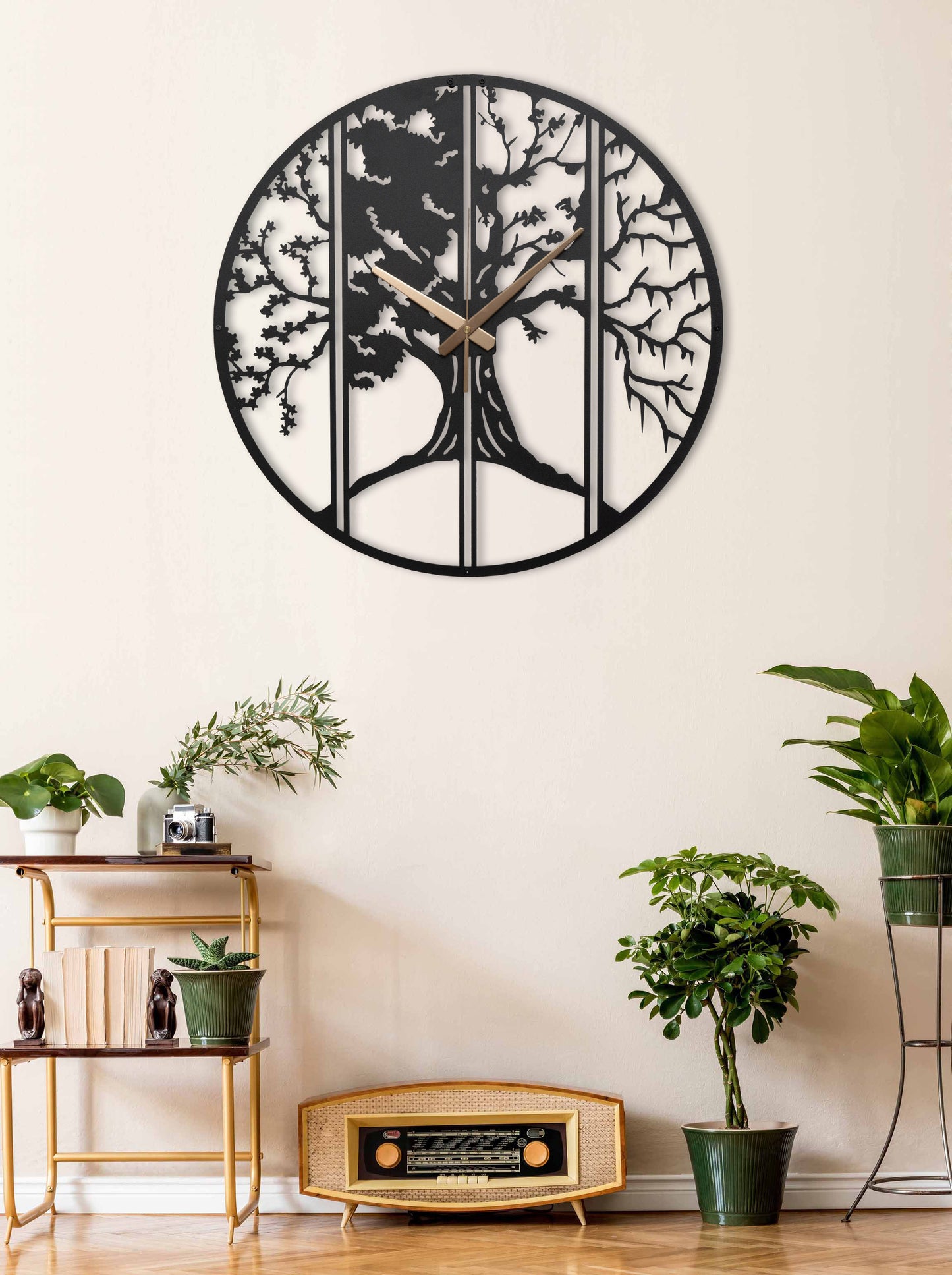 69-Dekoratif Metal Duvar Saati